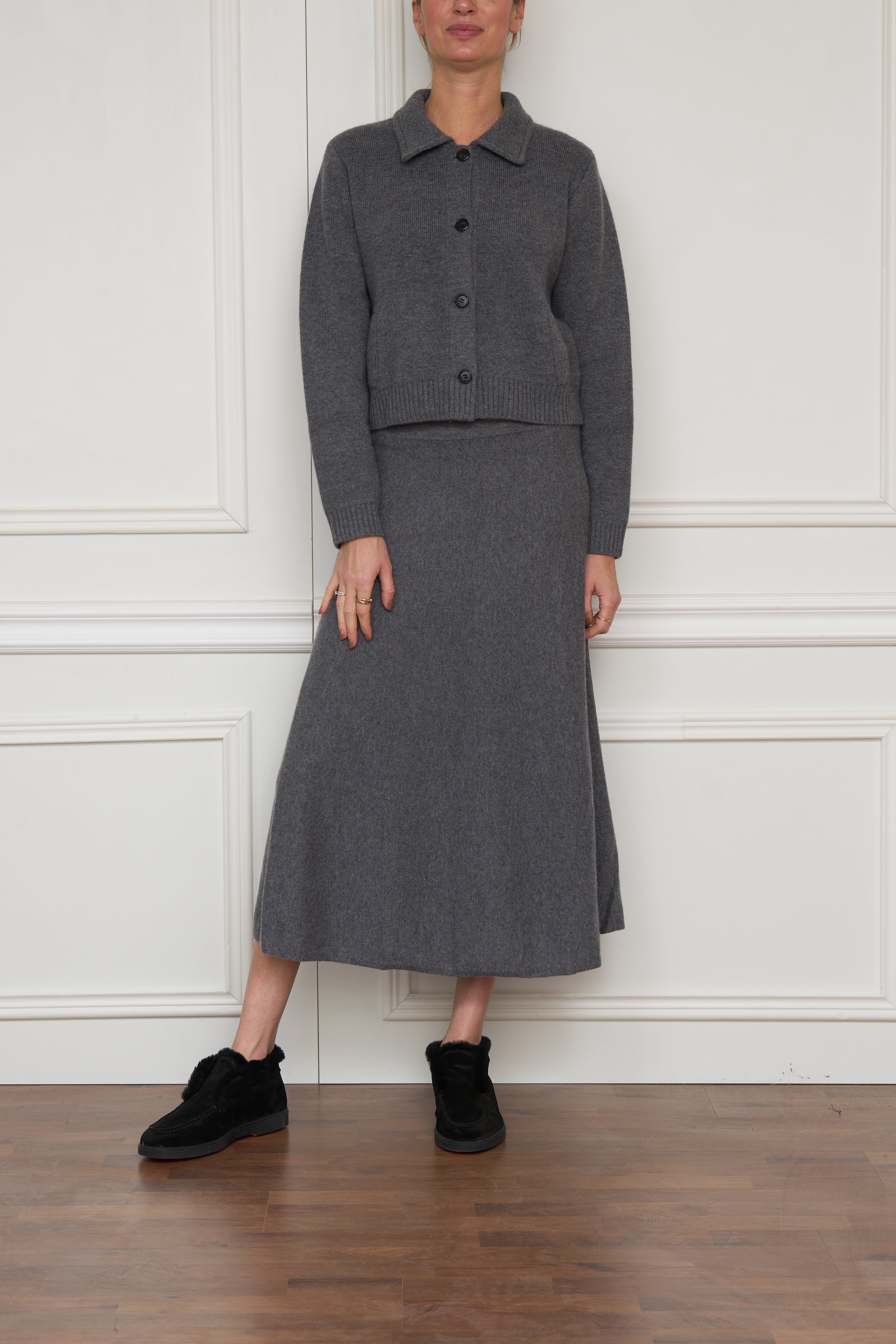 Kaschmir-Strickrock 'Torie' in grau