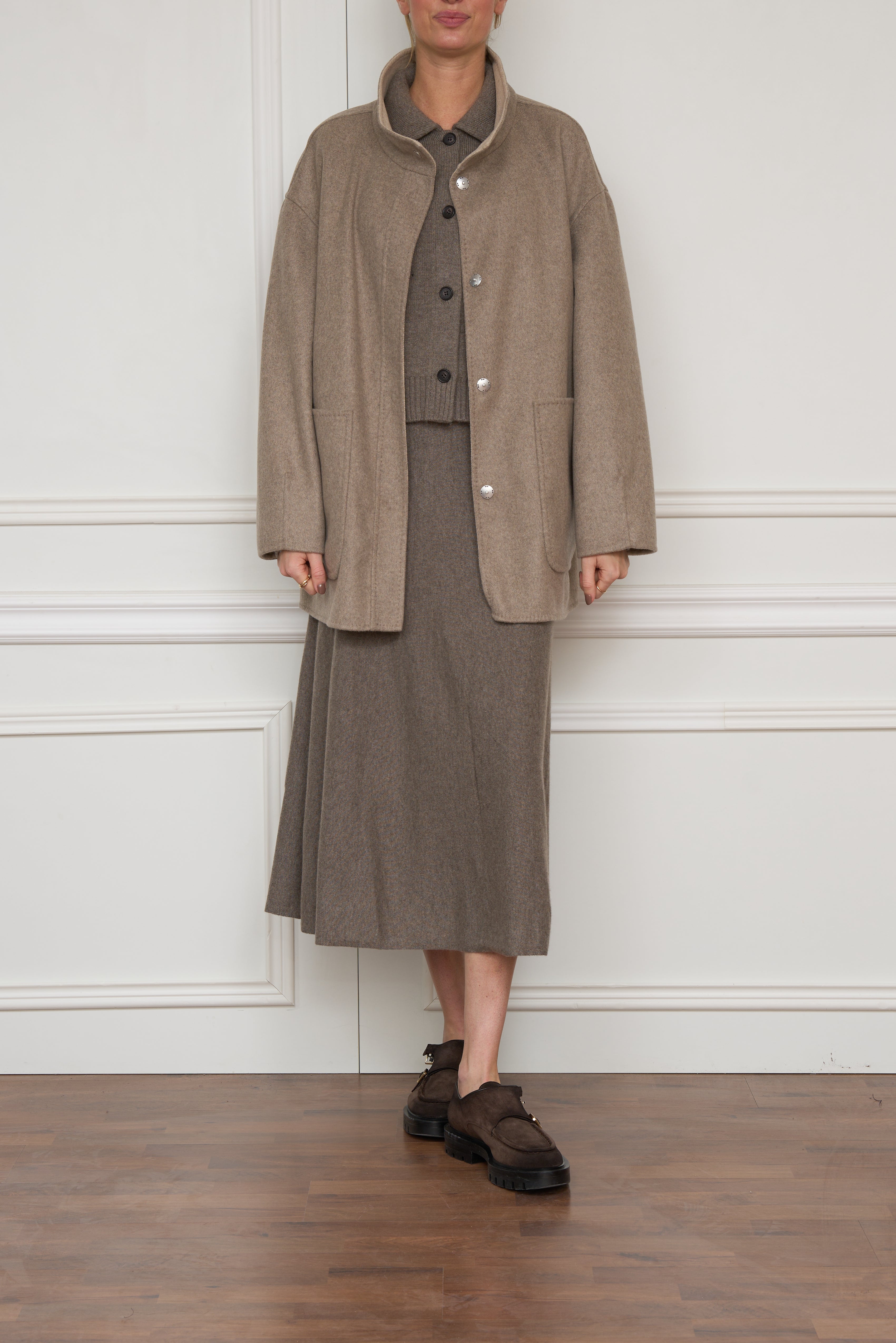 Wendejacke in beige/taupe