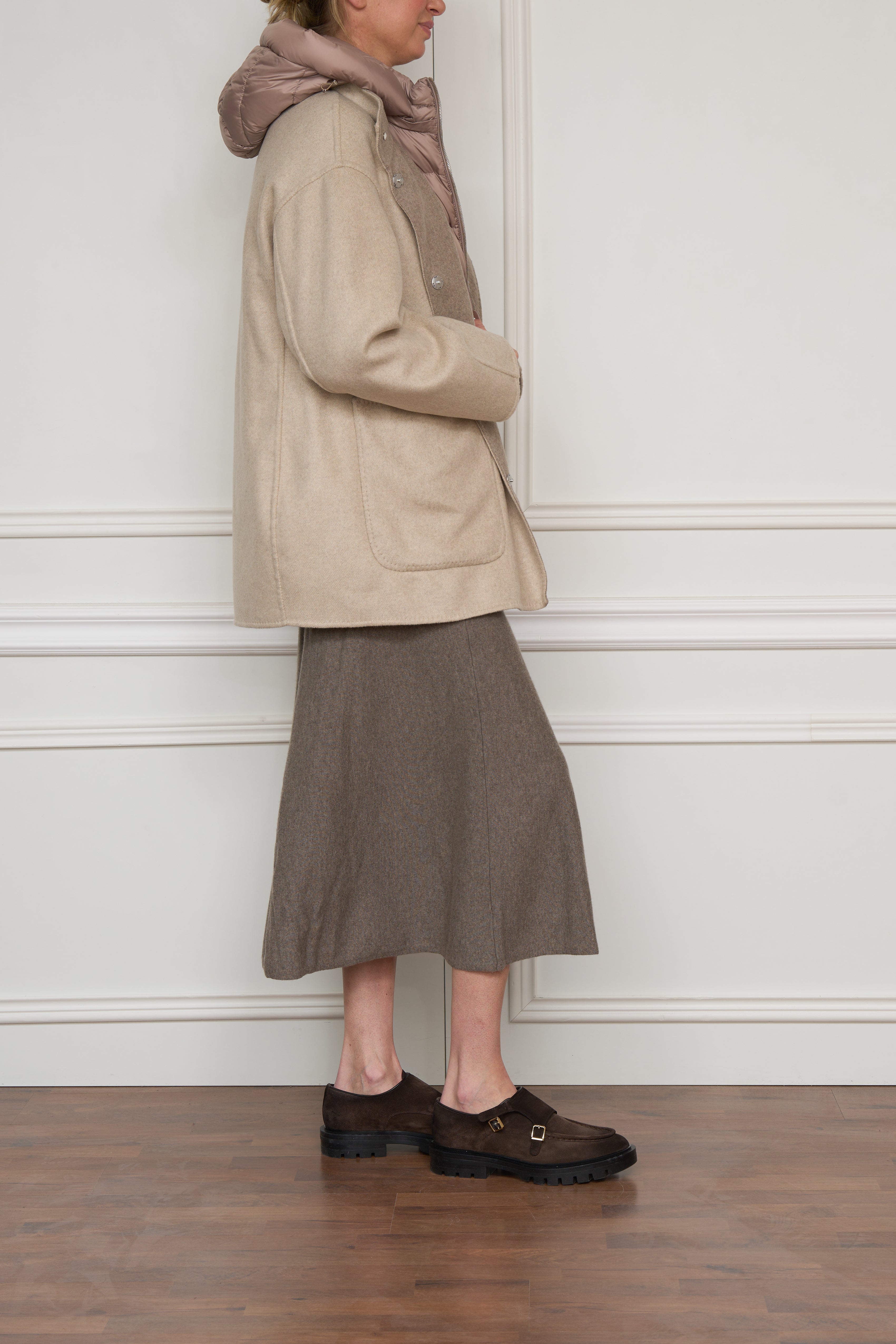 Wendejacke in beige/taupe