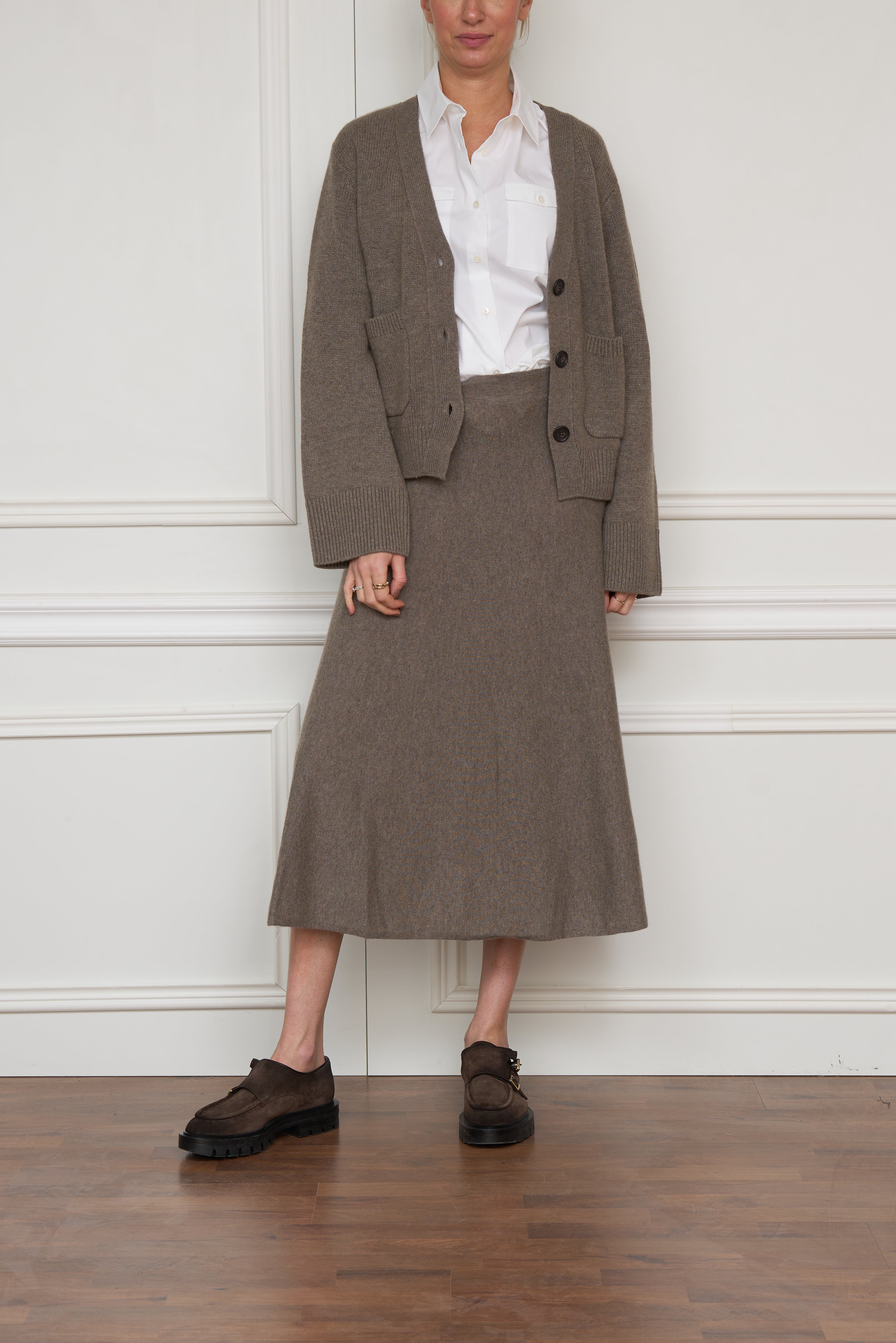 Kaschmir-Strickjacke 'Danni' in truffle