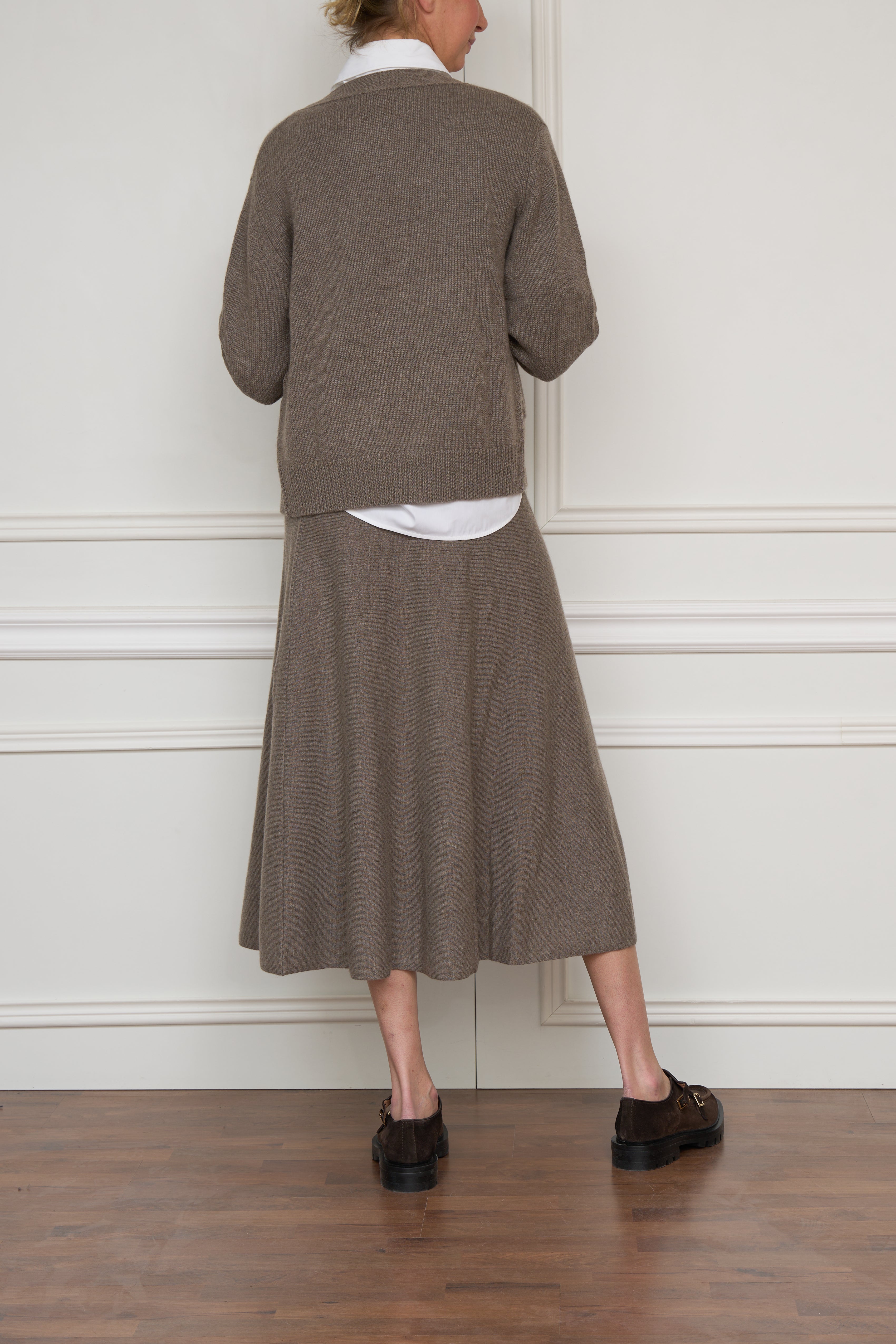 Kaschmir-Strickjacke 'Danni' in truffle