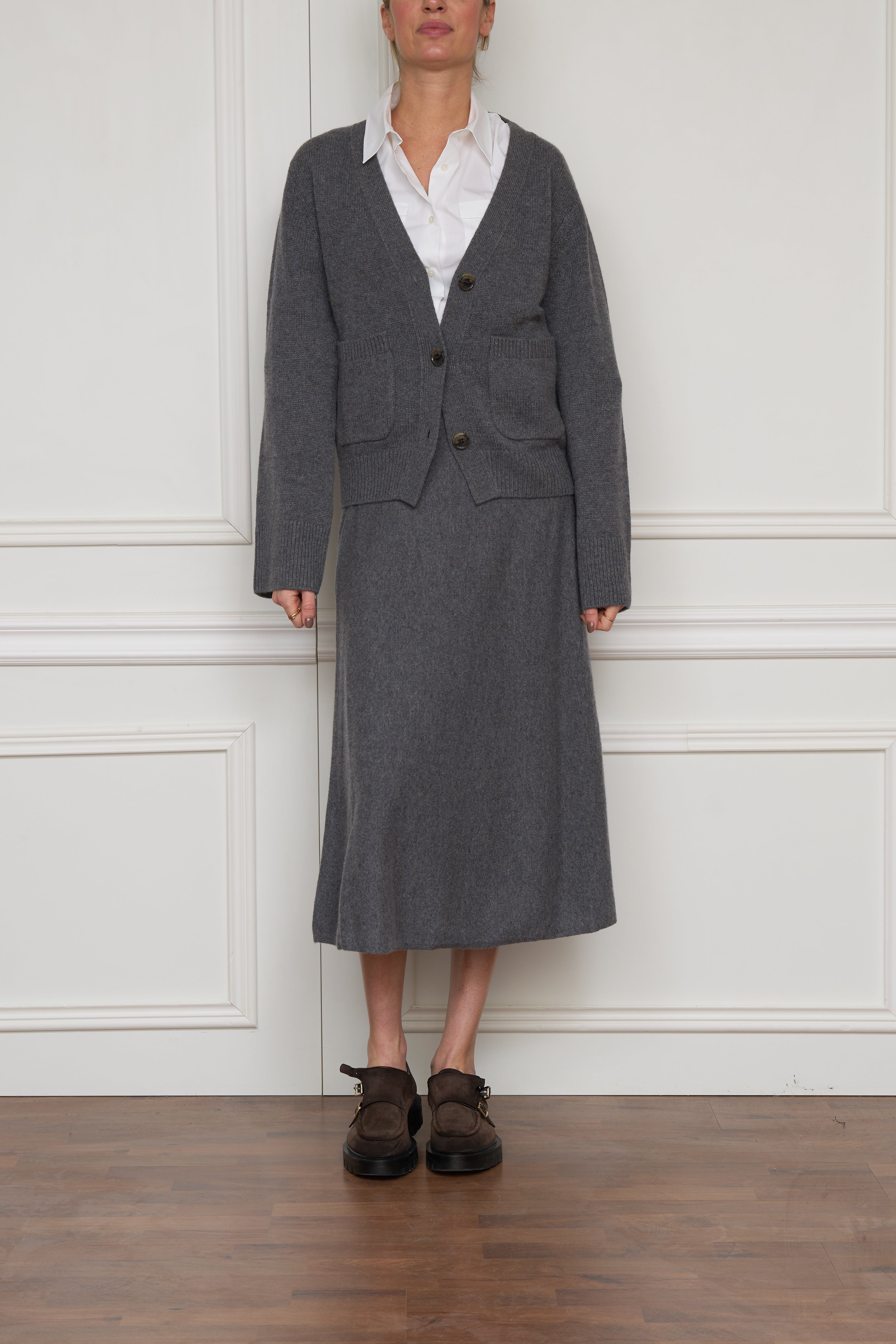 Kaschmir-Strickjacke 'Danni' in grau