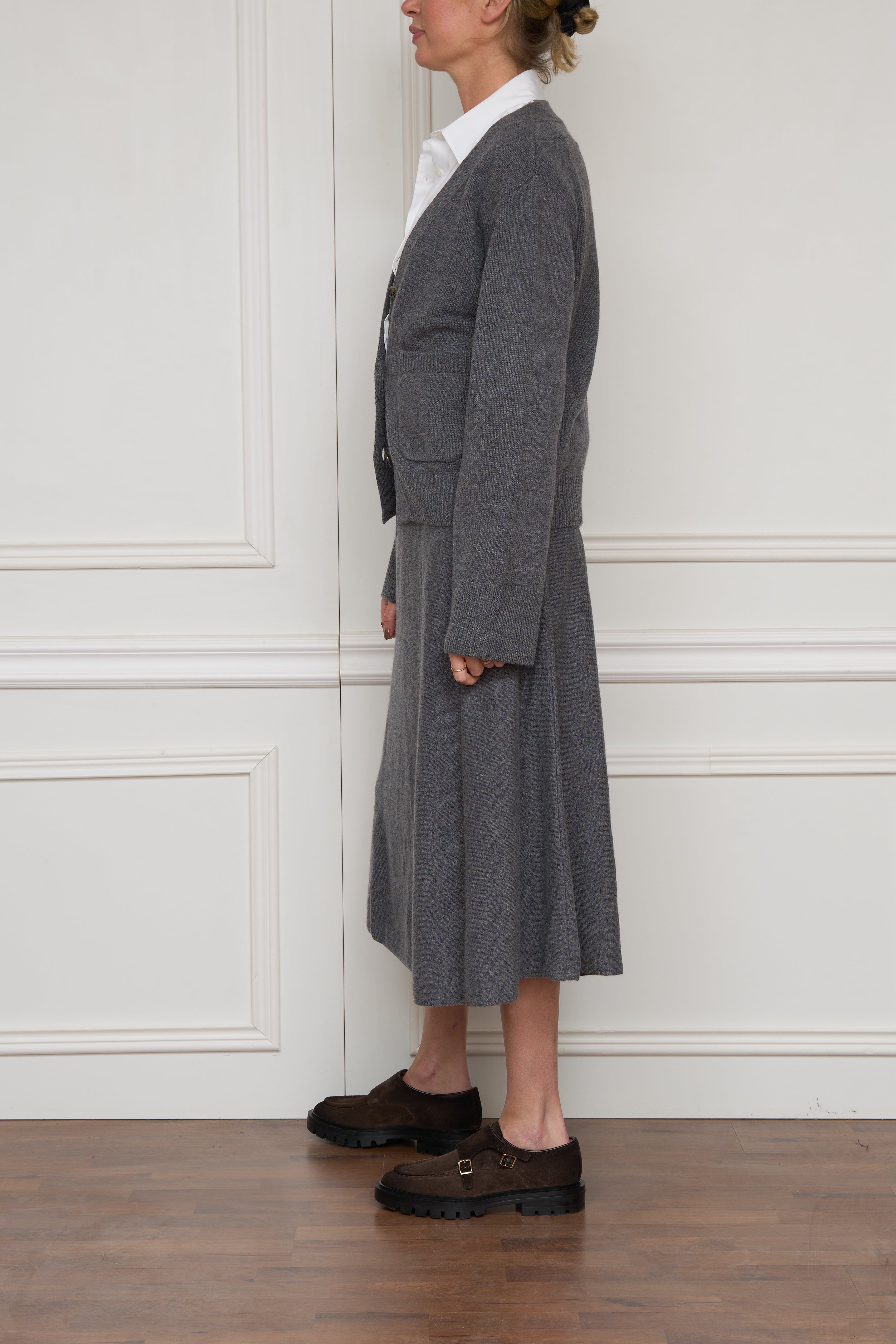 Kaschmir-Strickjacke 'Danni' in grau