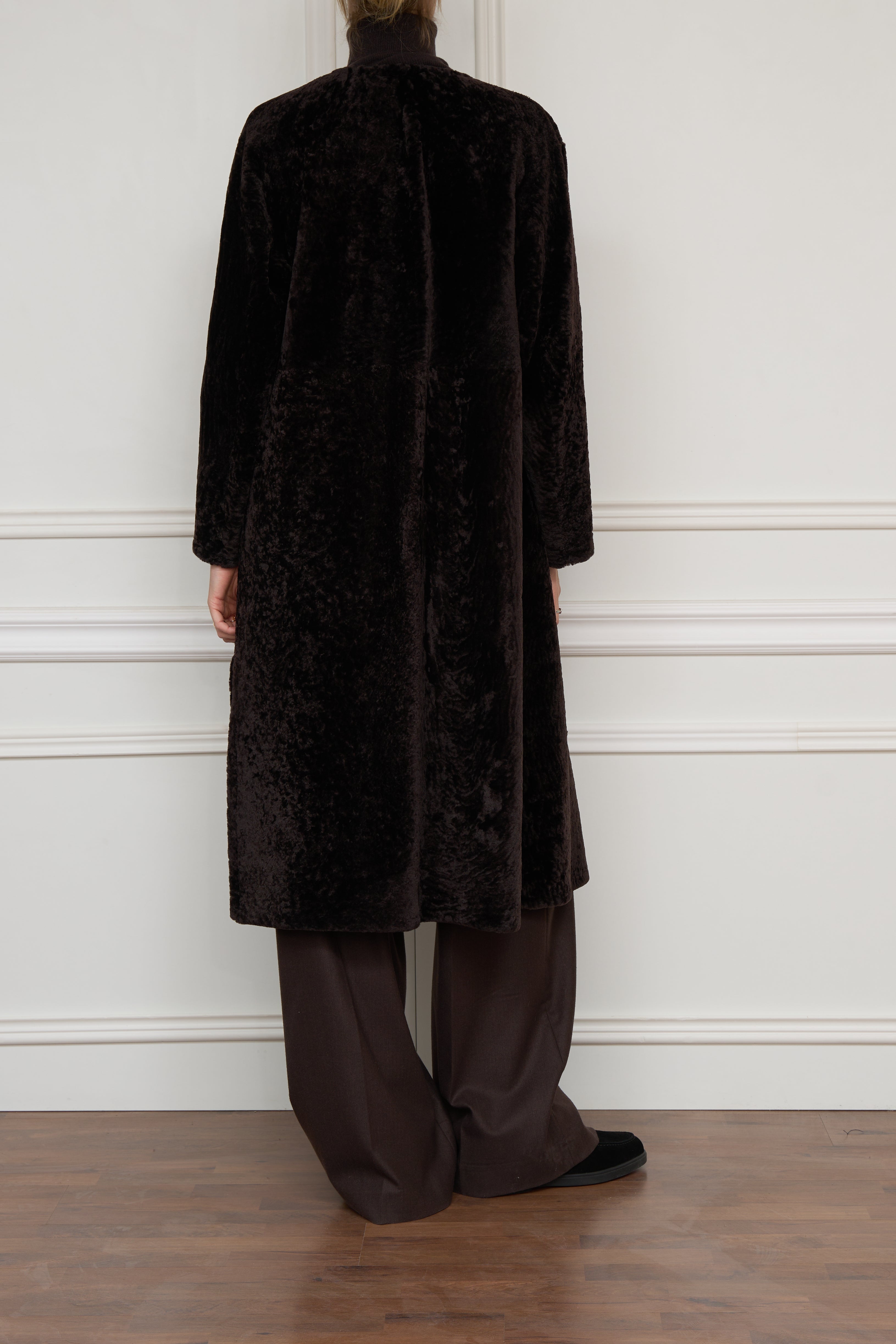 Lammfellmantel in braun