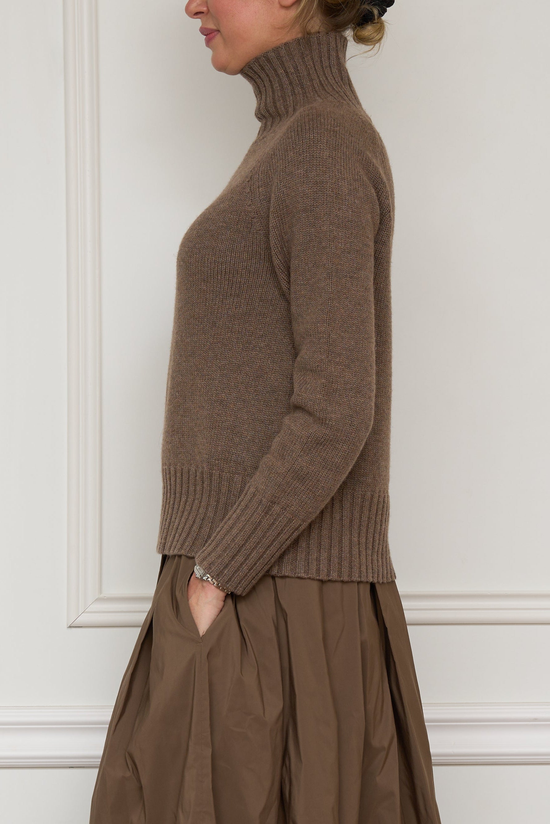 Turtleneck sweater 'Mantova' in brown