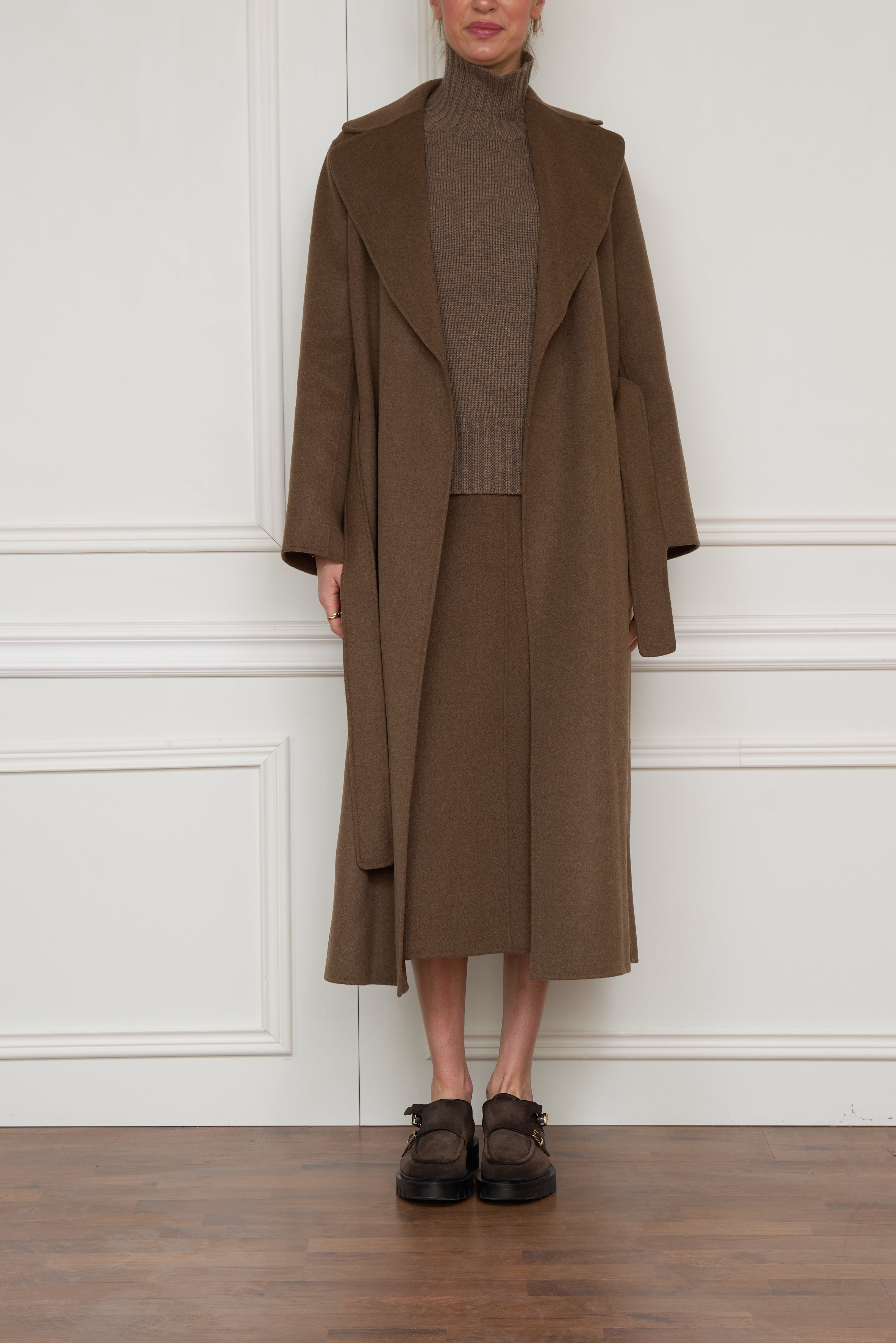 Wool coat 'Poldo' in taupe
