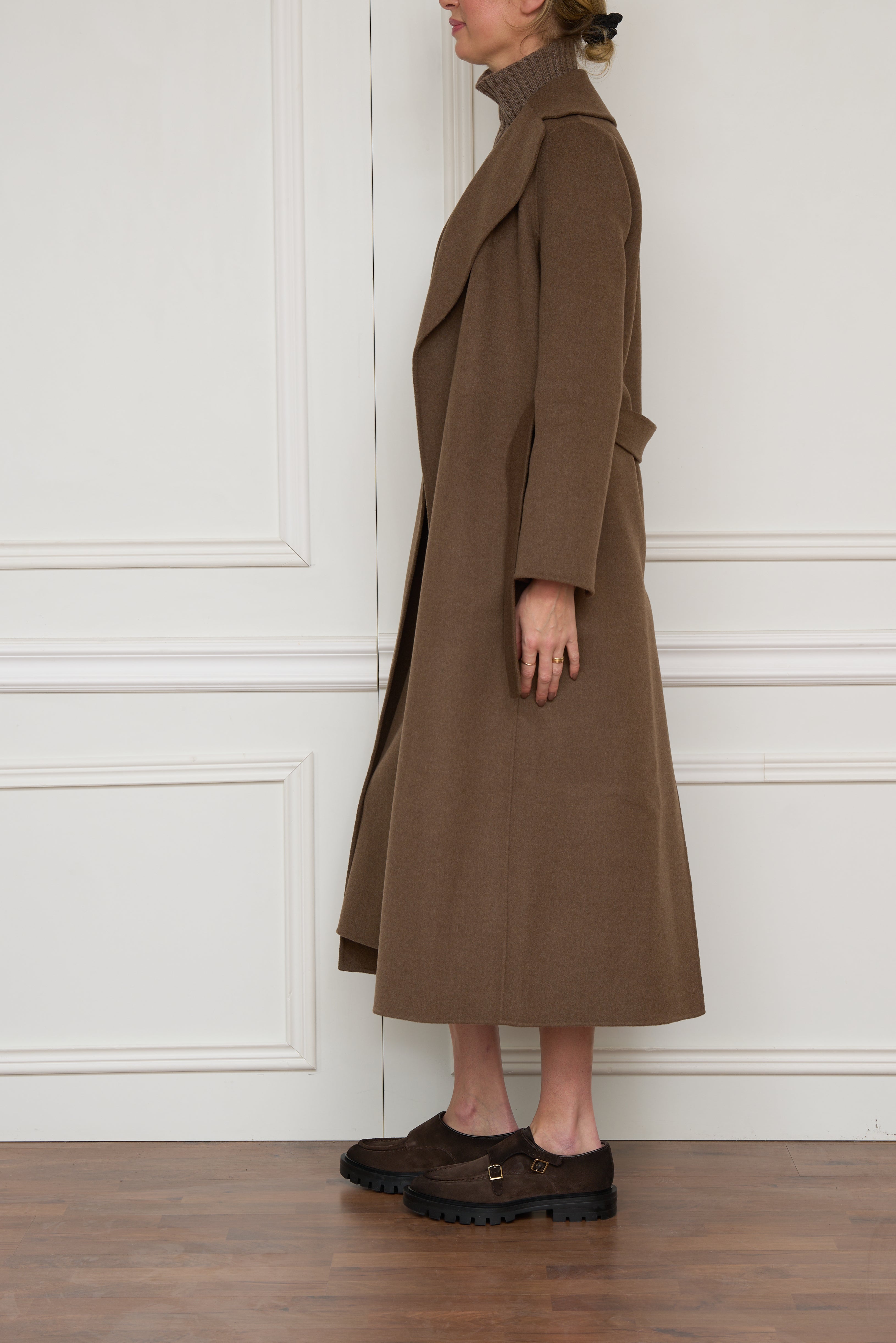 Wollmantel 'Poldo' in taupe