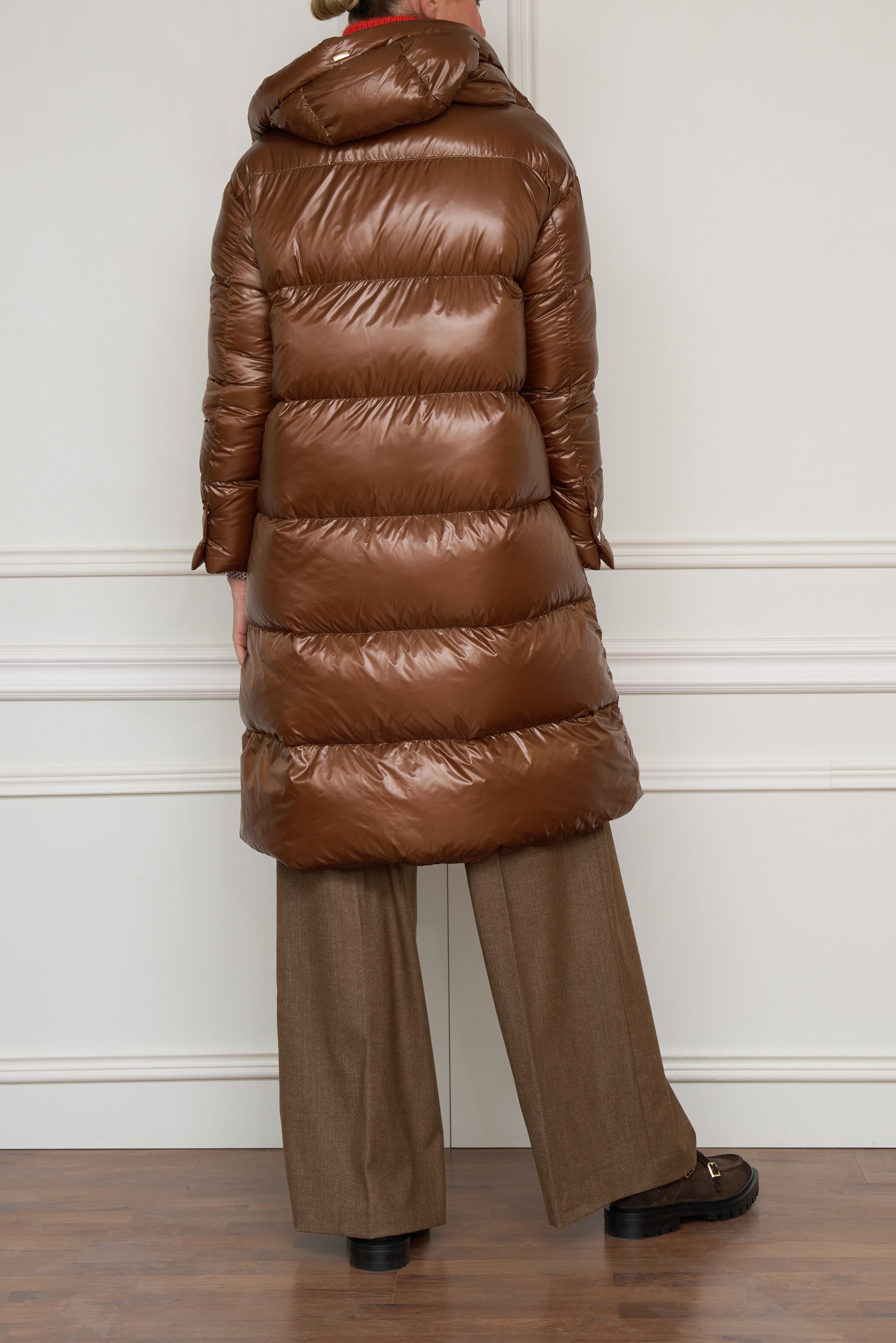 Daunenmantel in braun