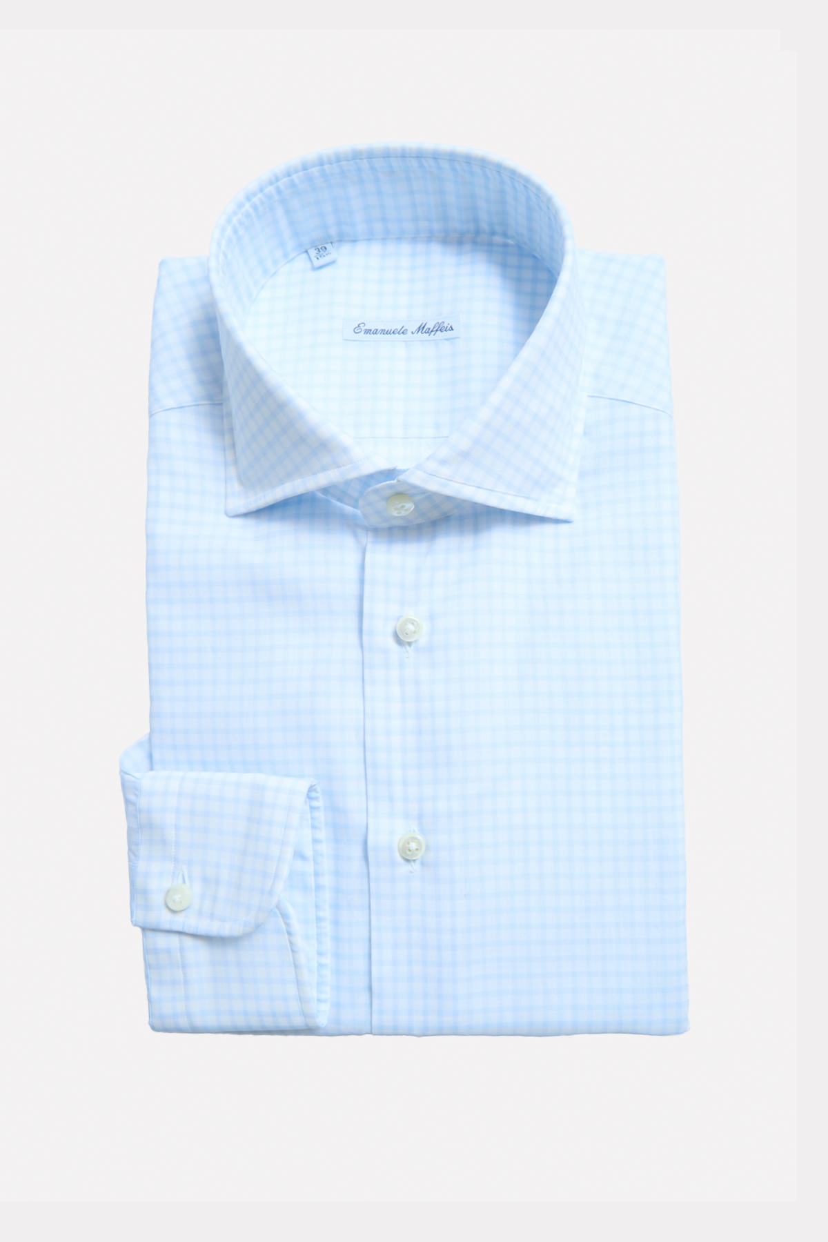 Blue and white checkered shirt