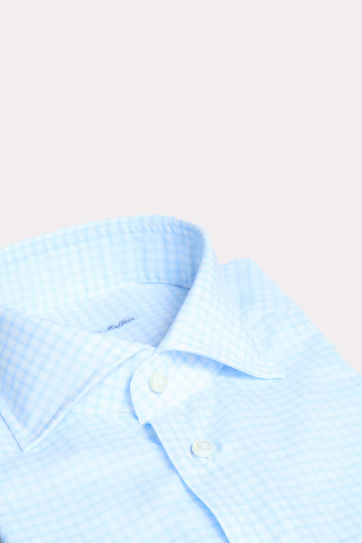 Blue and white checkered shirt