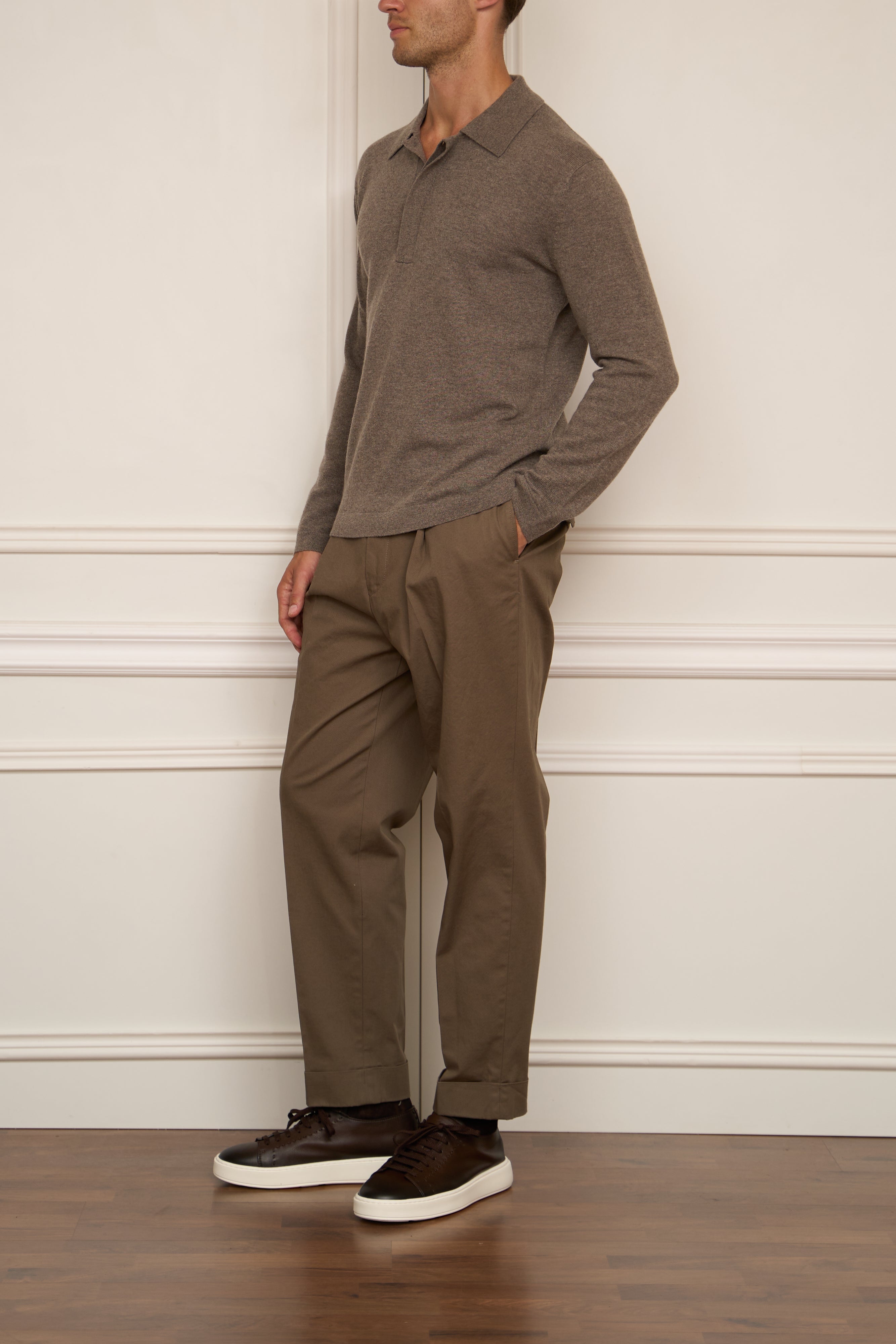 Kaschmir Polo in taupe