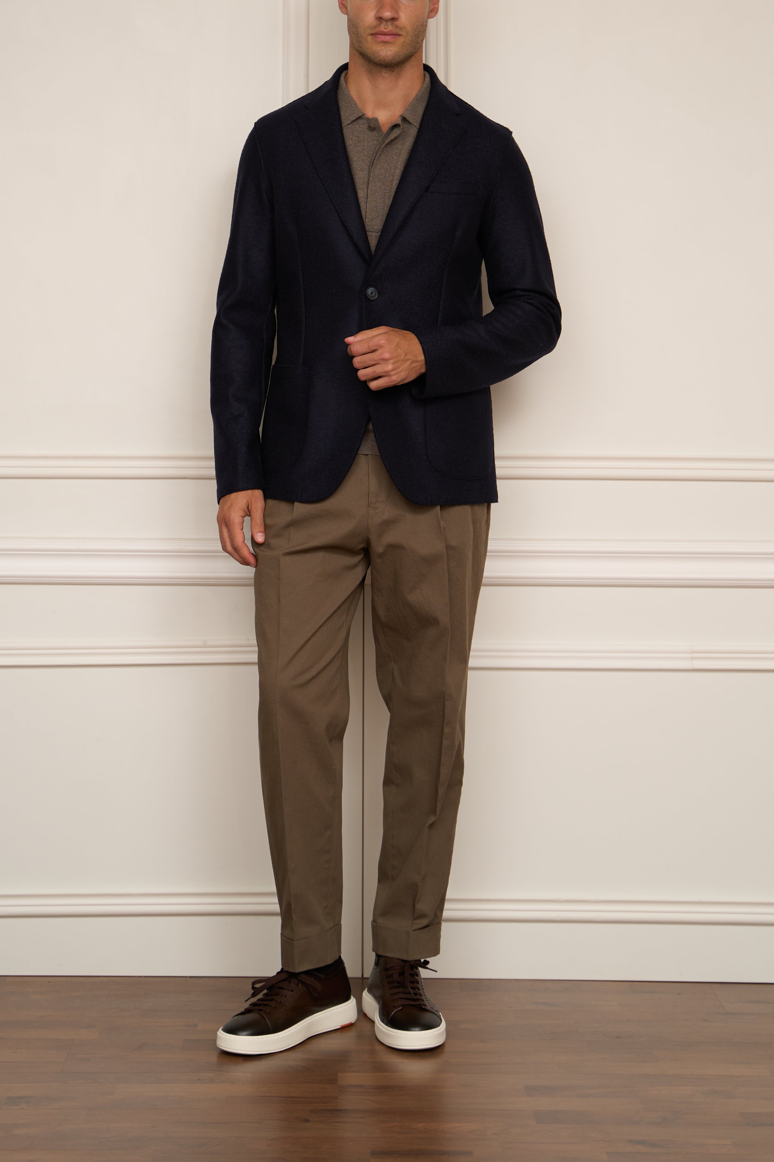 gewalktes Sakko in navy