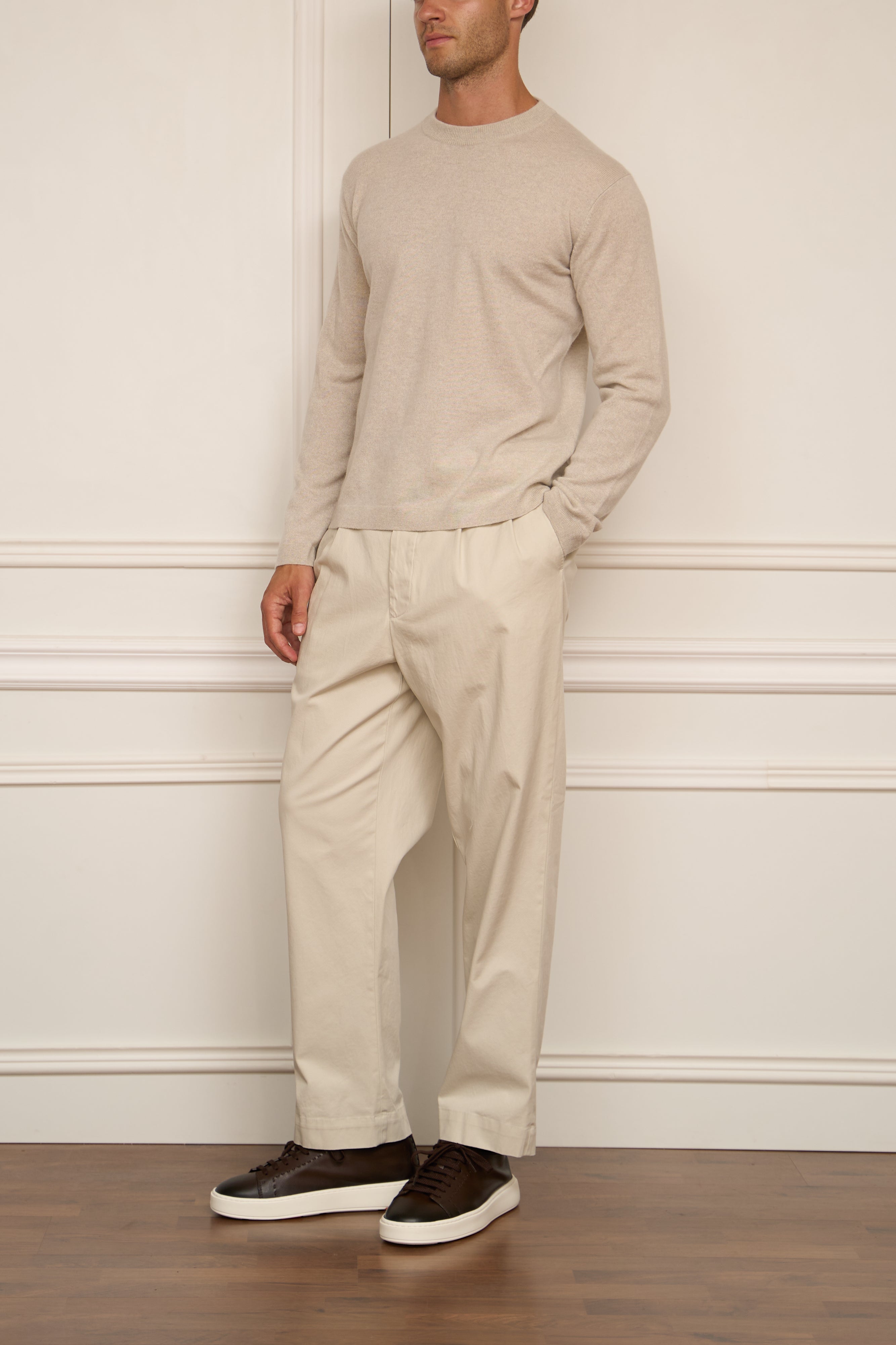 leichter Pullover in biege