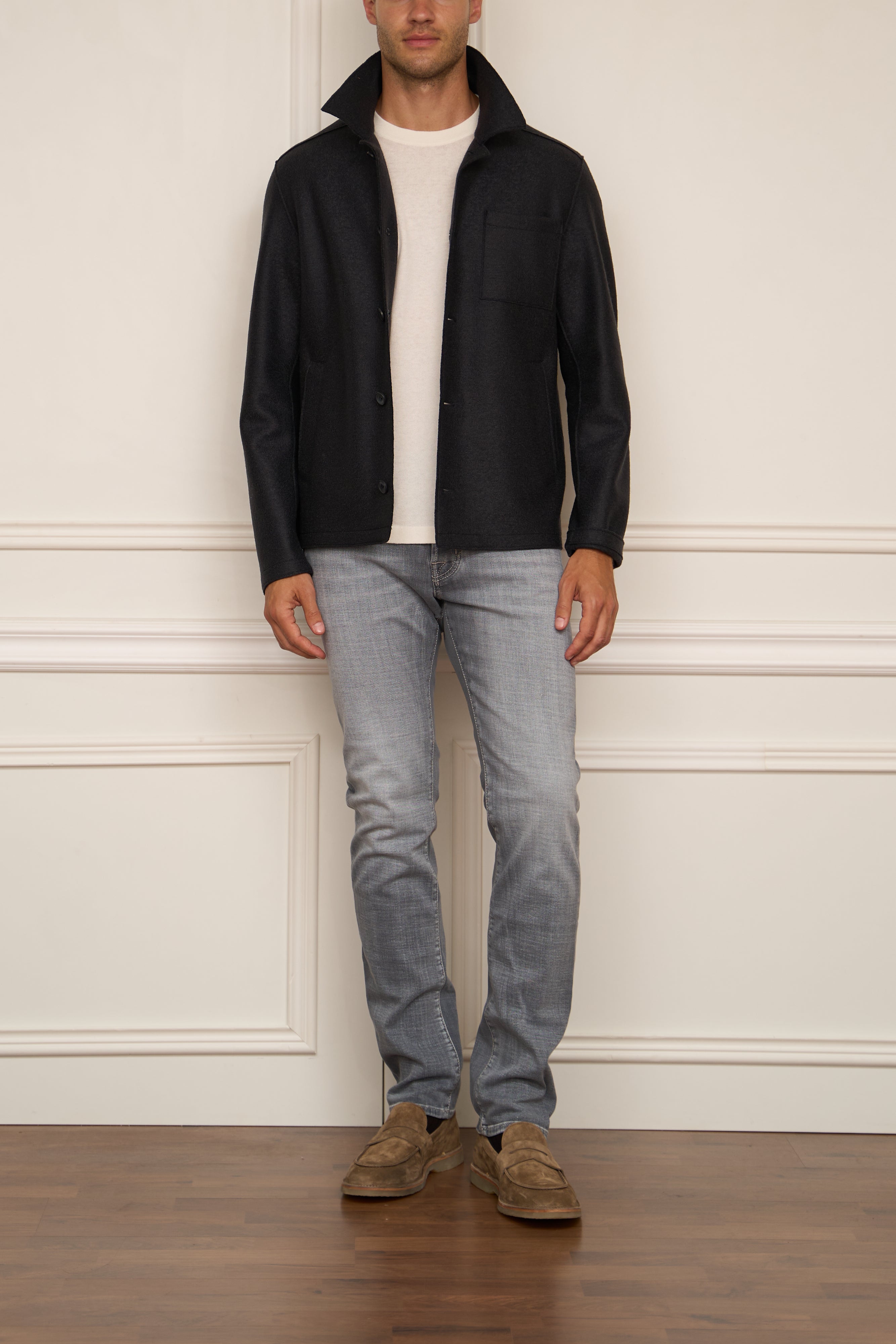 Hemdjacke in grau
