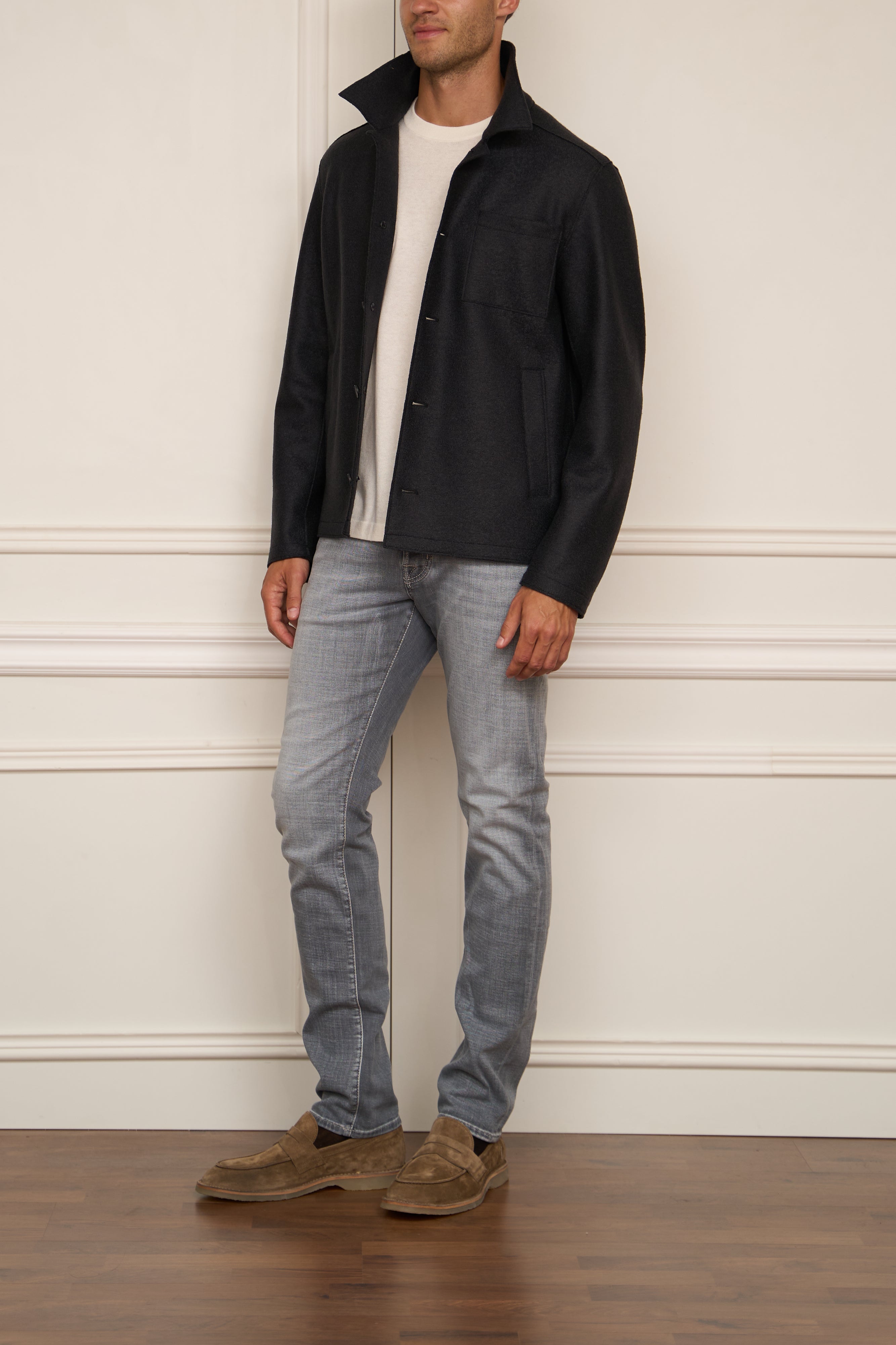 Hemdjacke in grau