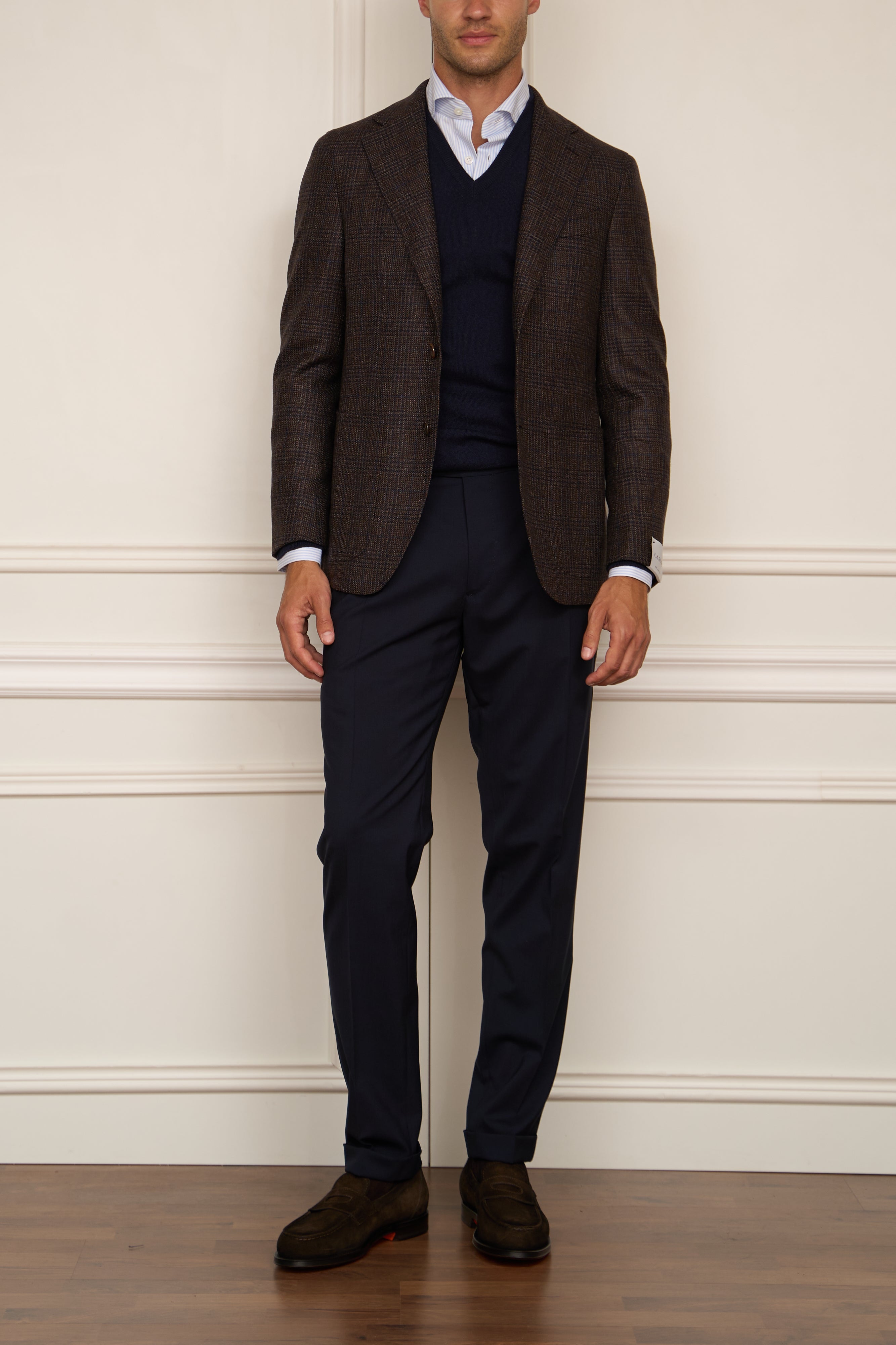 Suit in dark green