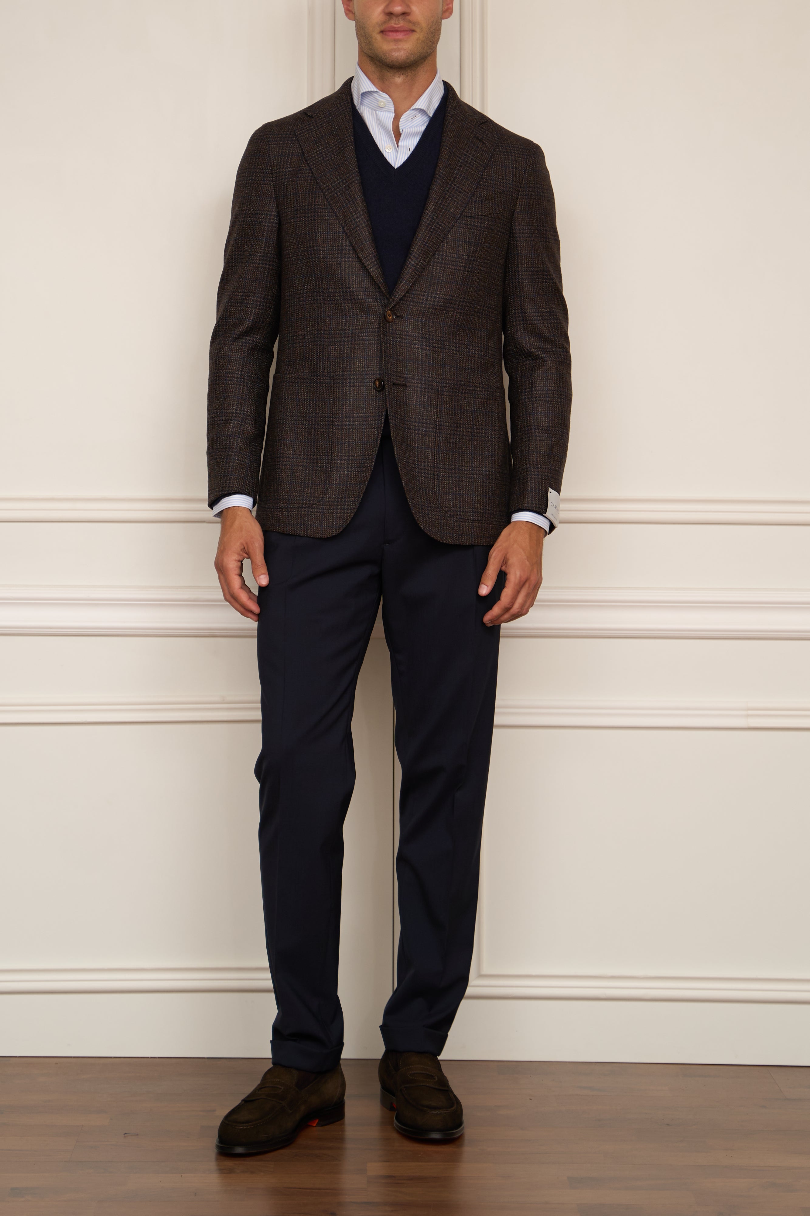 Suit in dark green