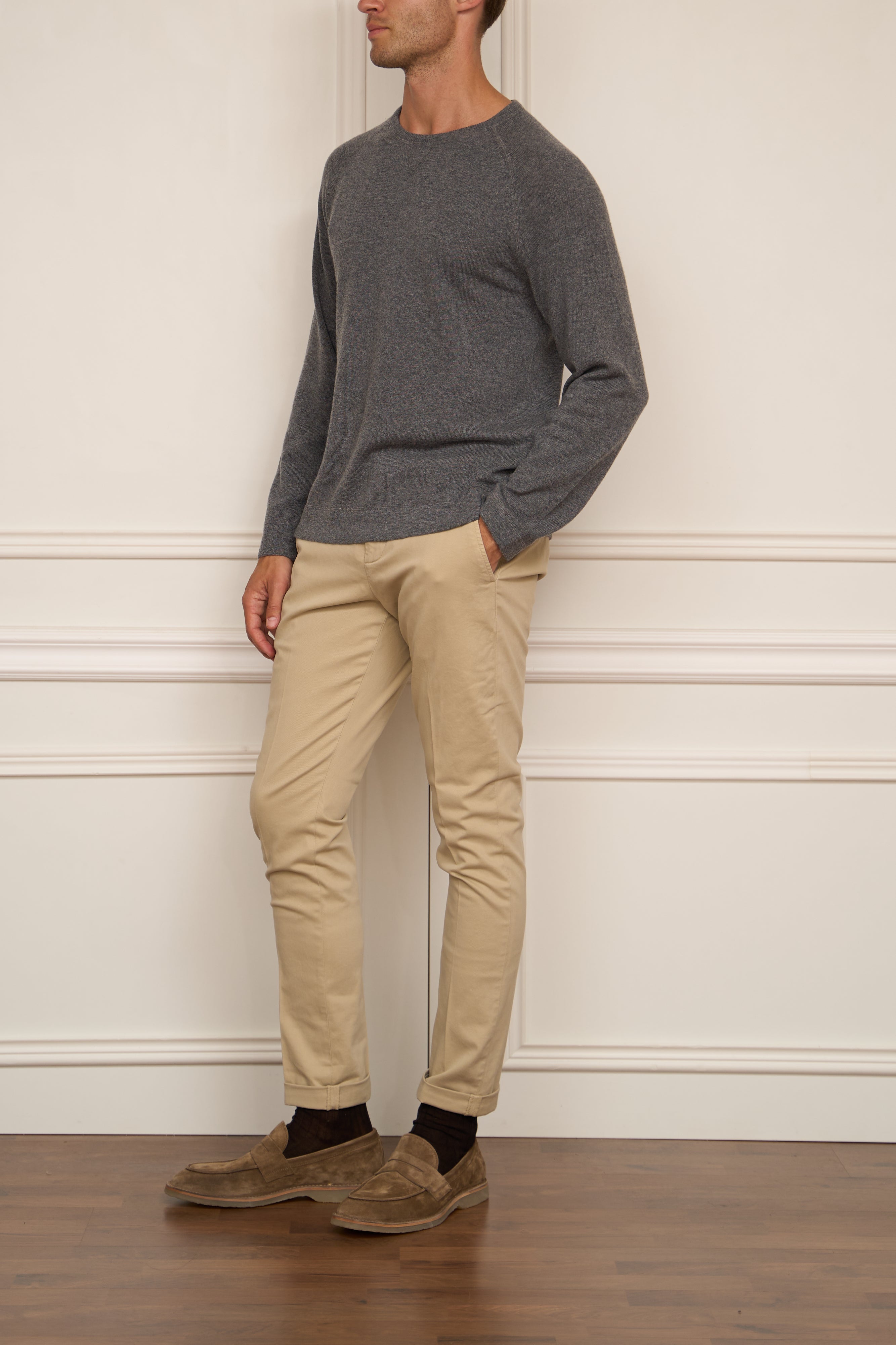 Kaschmir Pullover in grau