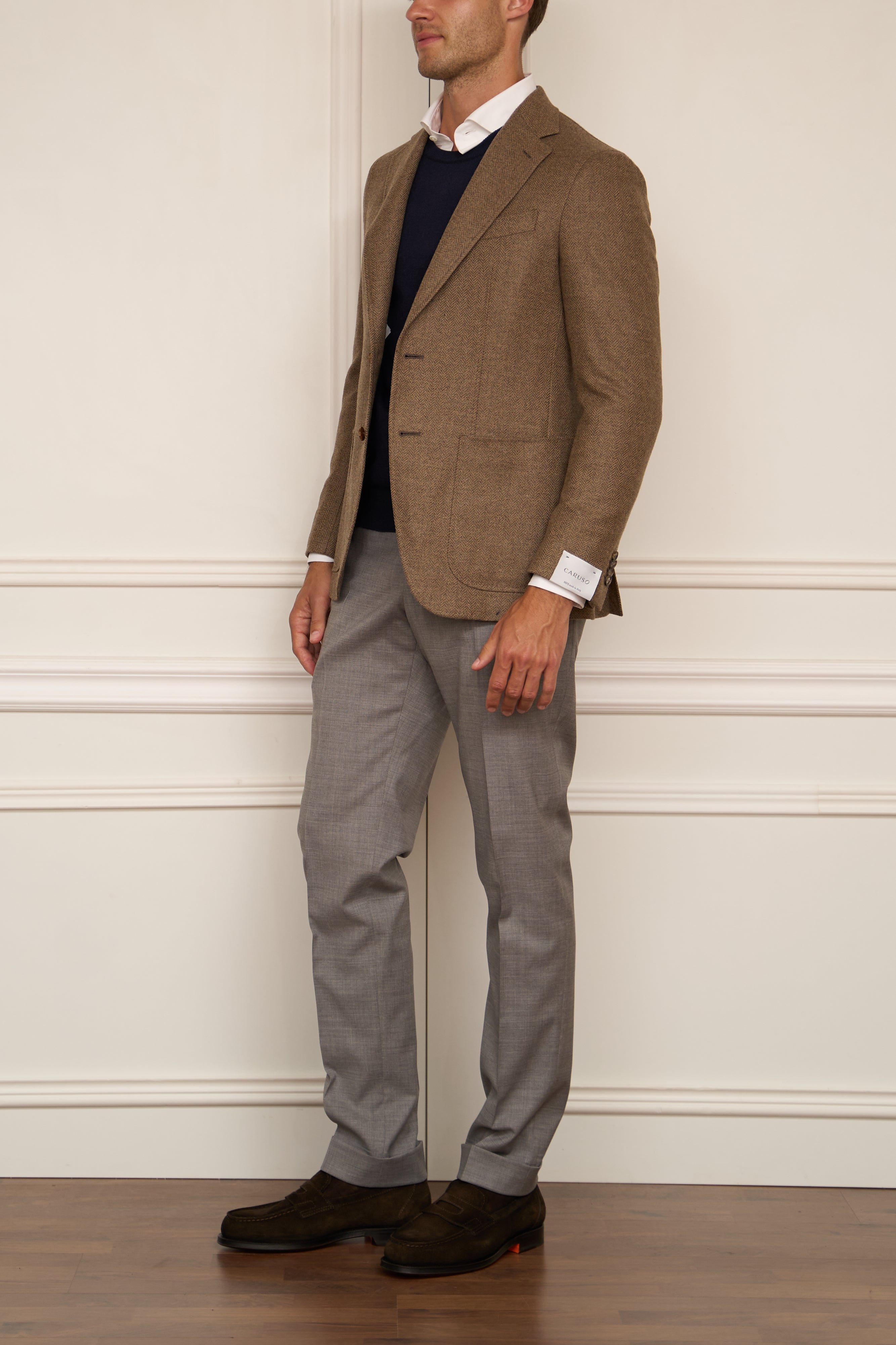 Suit in dark green