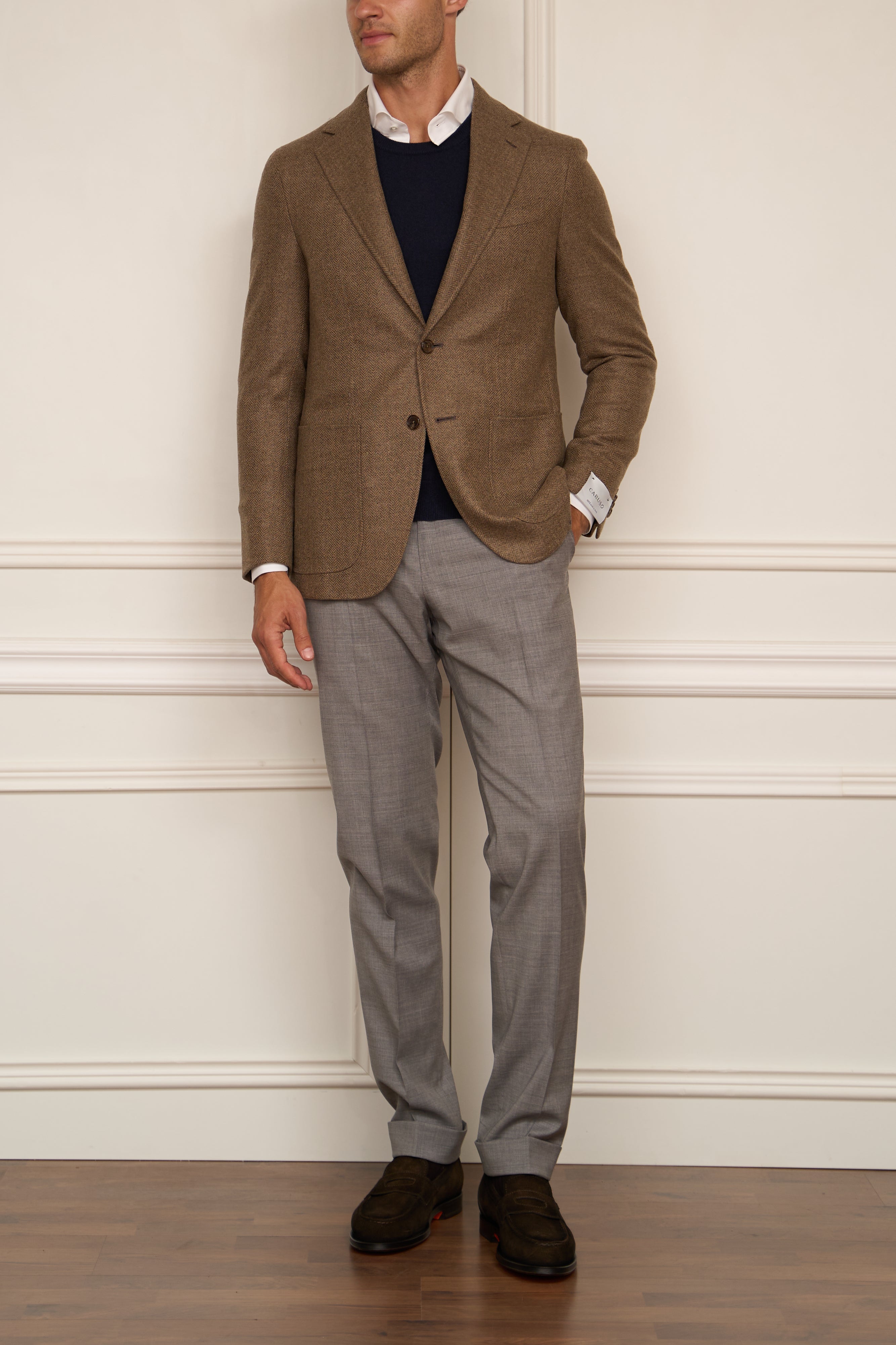 Suit in dark green