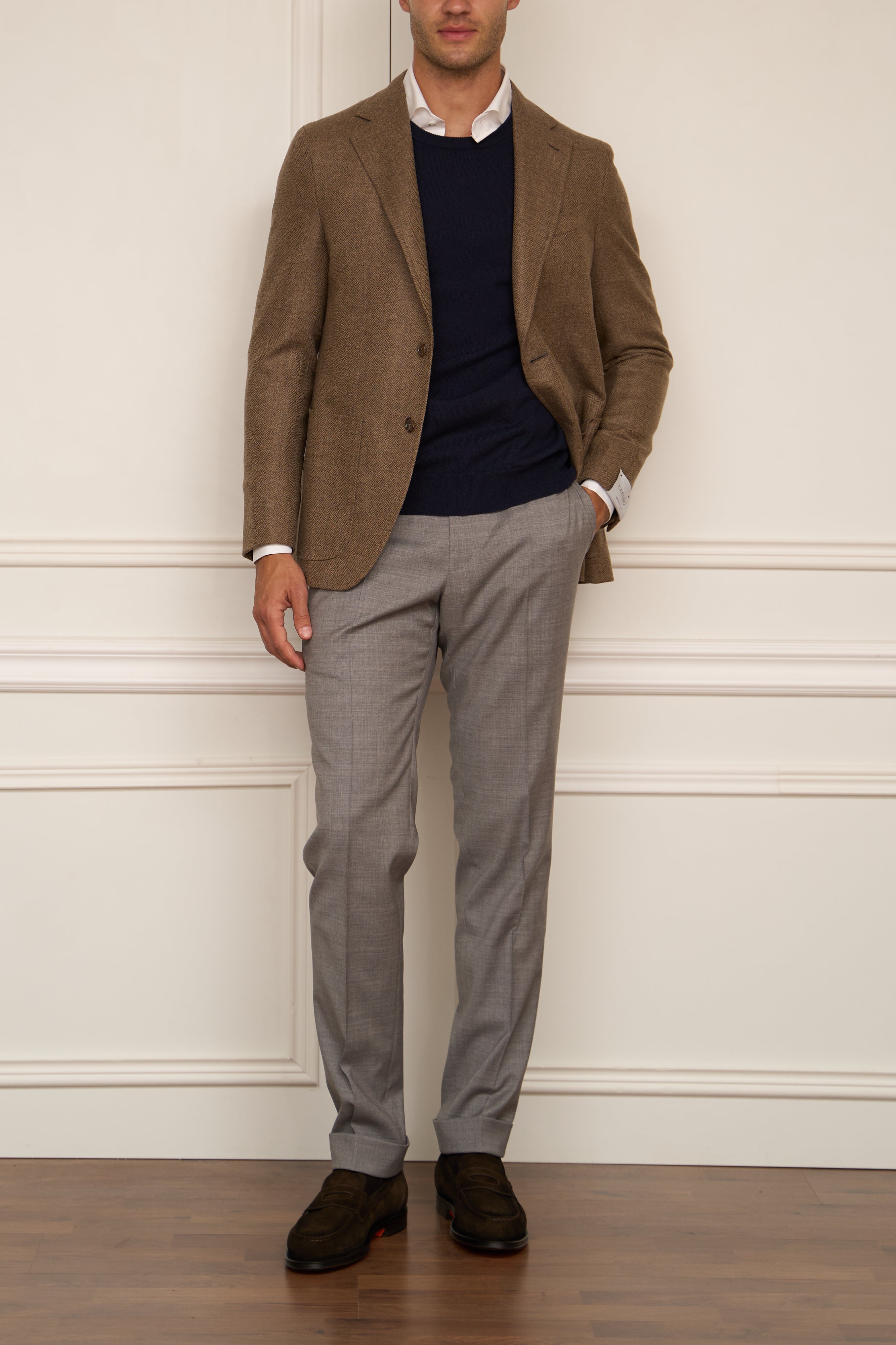 Suit in dark green