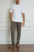 loose-fitting white t-shirt