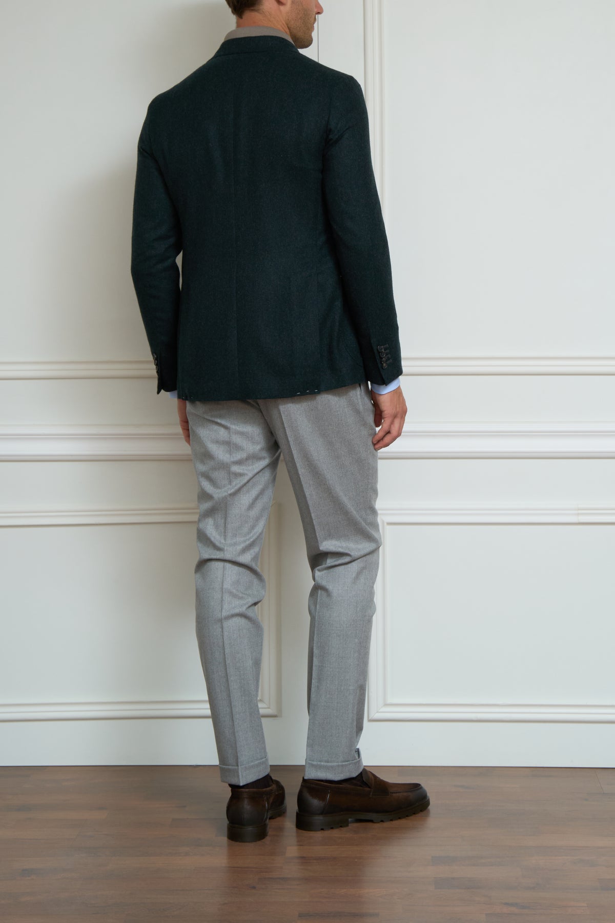 Dark green cashmere blazer
