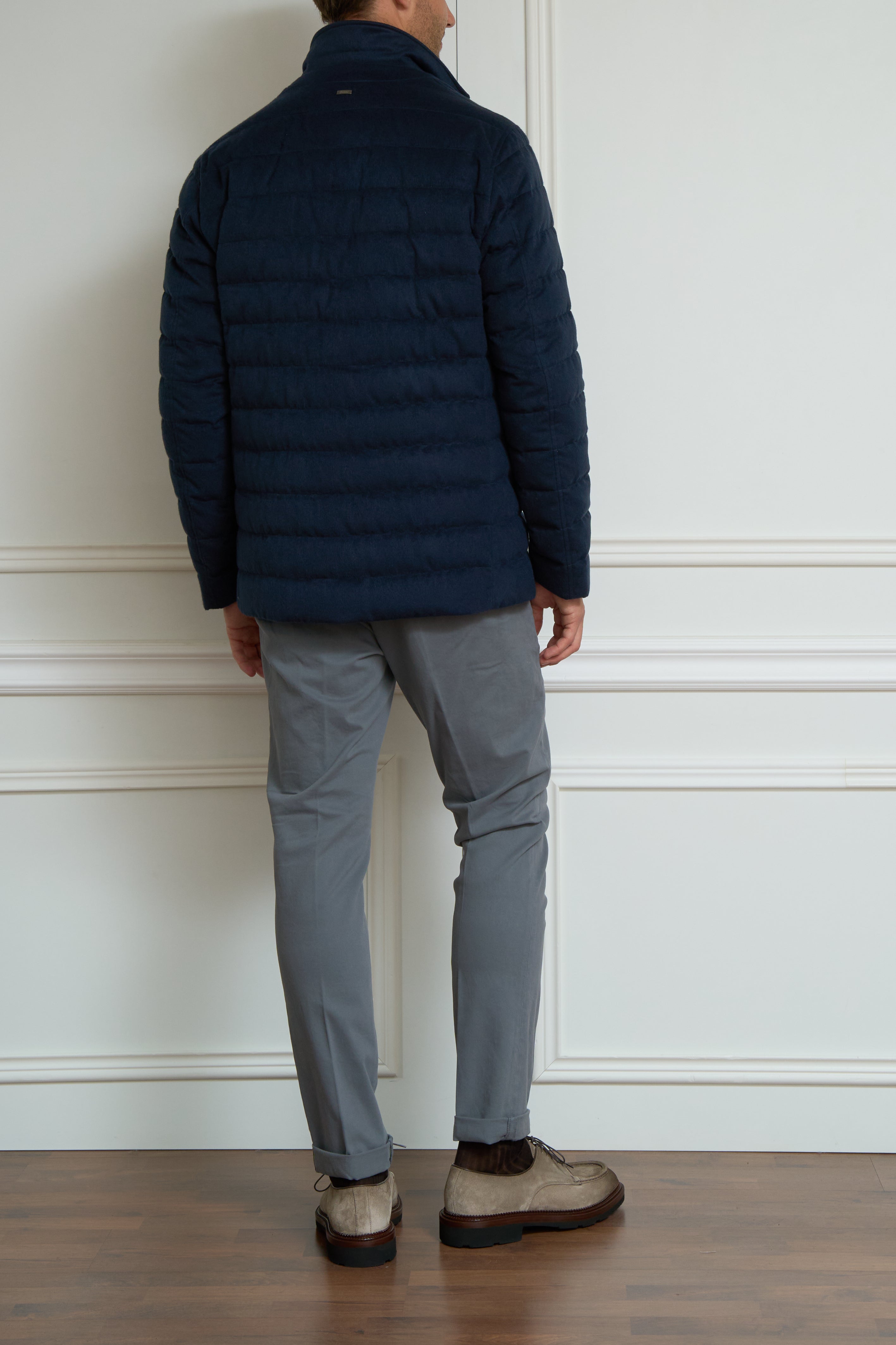 Steppjacke in marine
