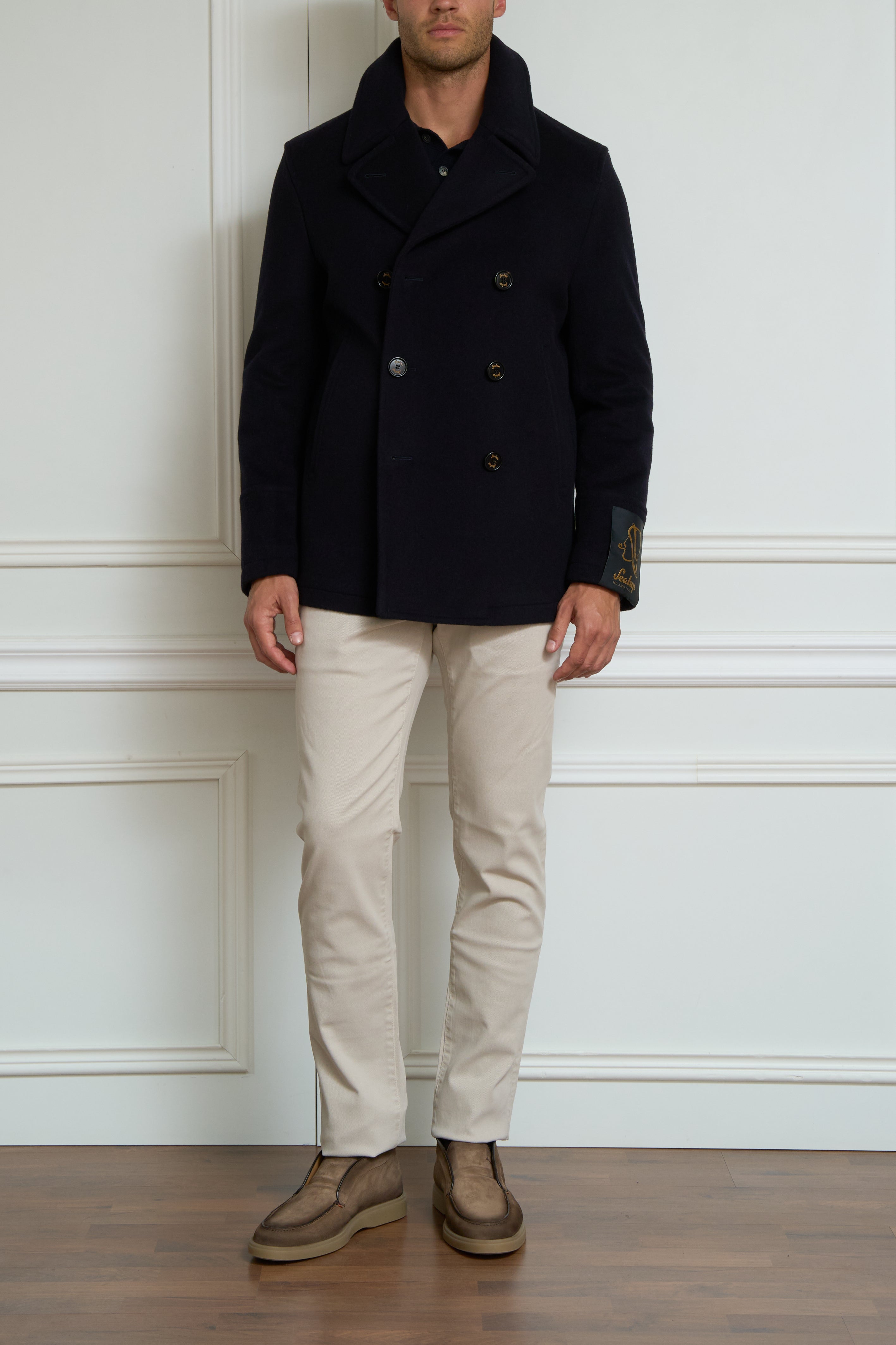 Pea coat in navy
