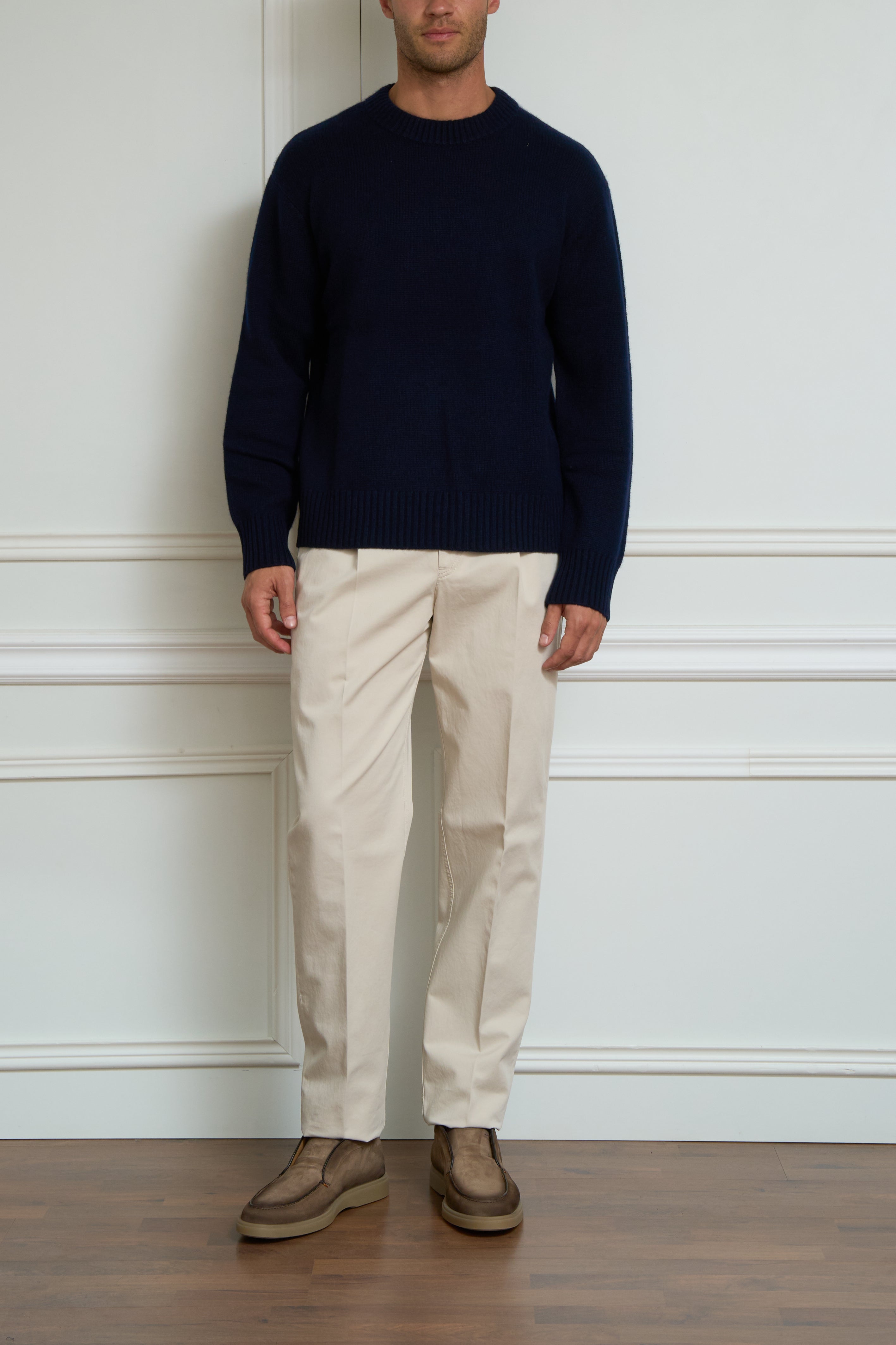 Chunky knit navy jumper