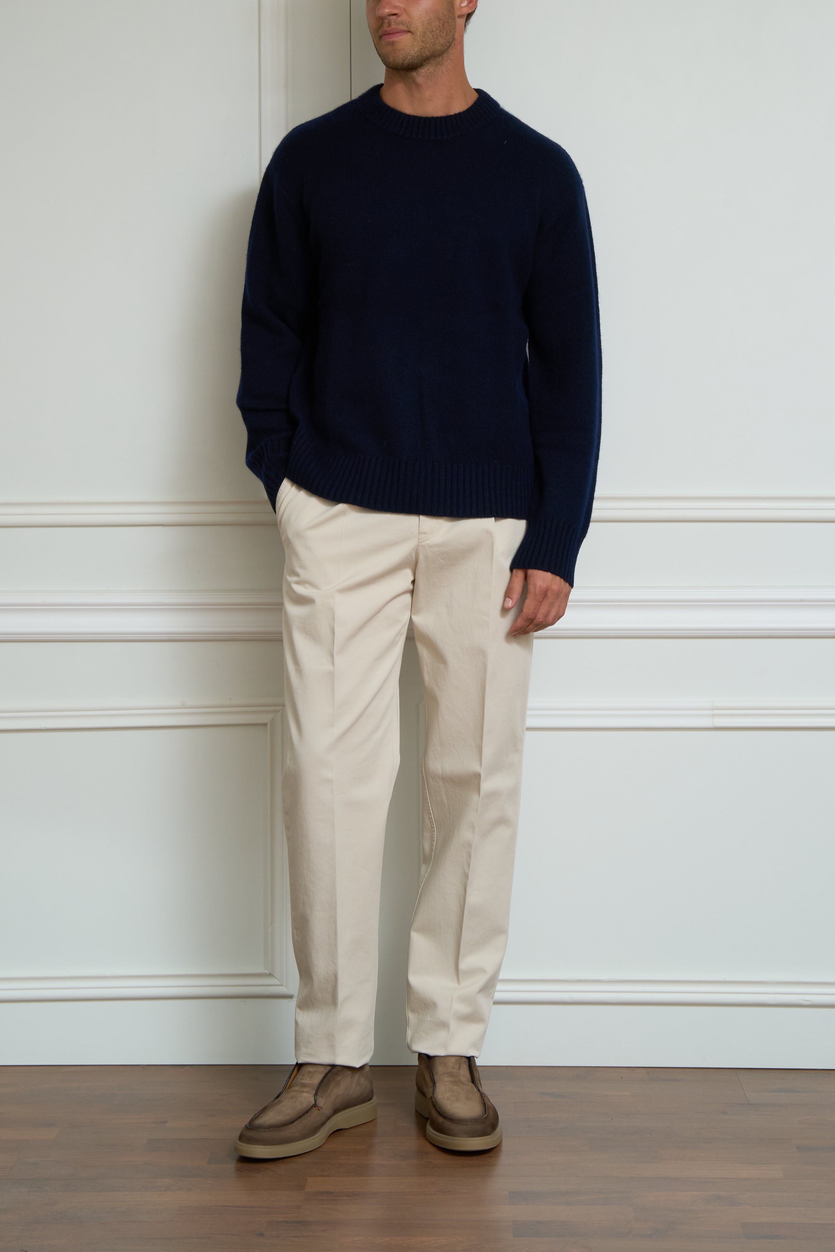 Chunky knit navy jumper