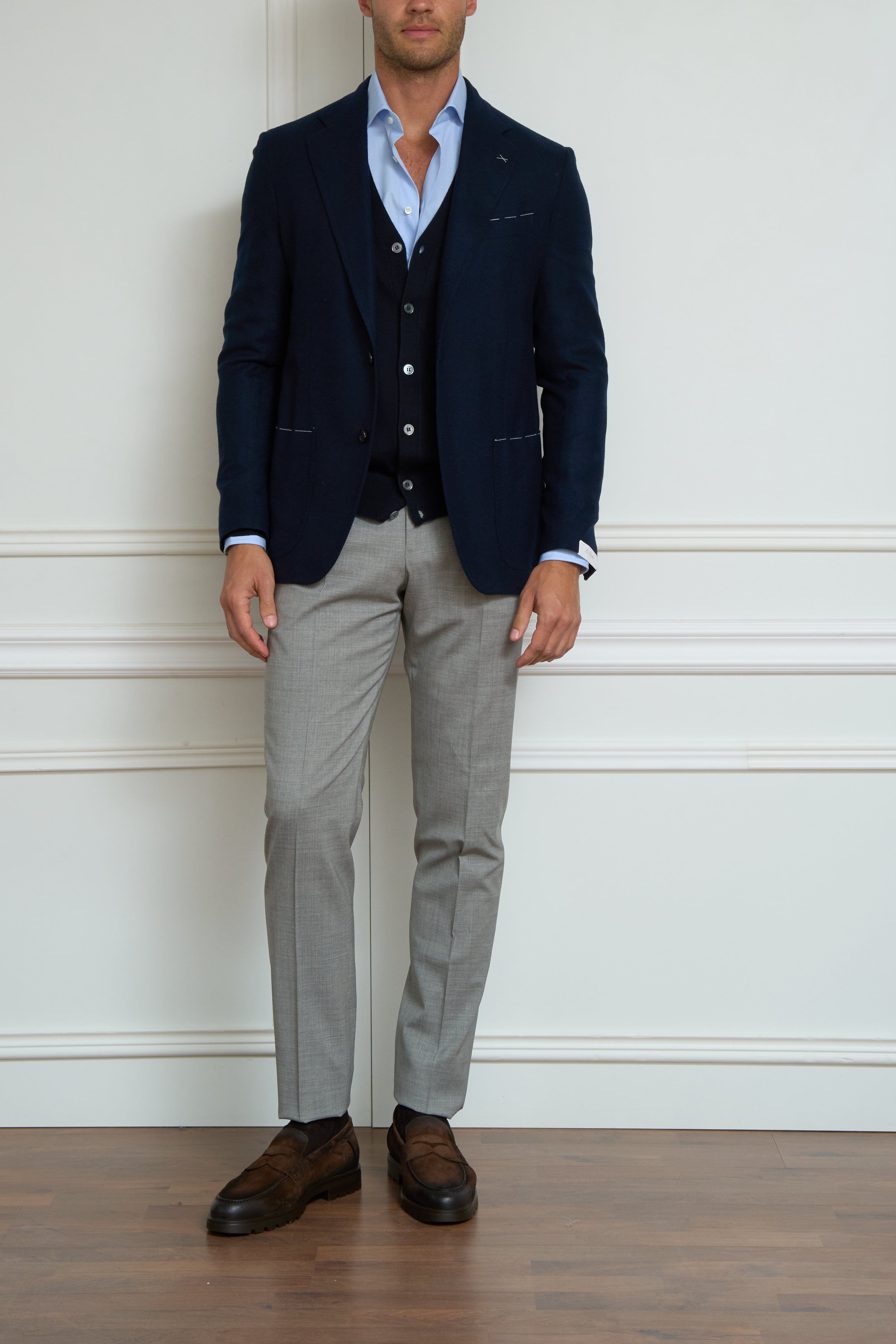 Cashmere-Sakko in marine