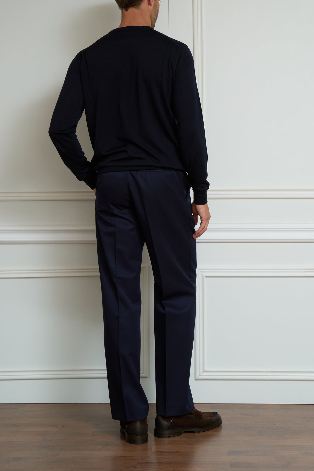 Lightweight navy pullover
