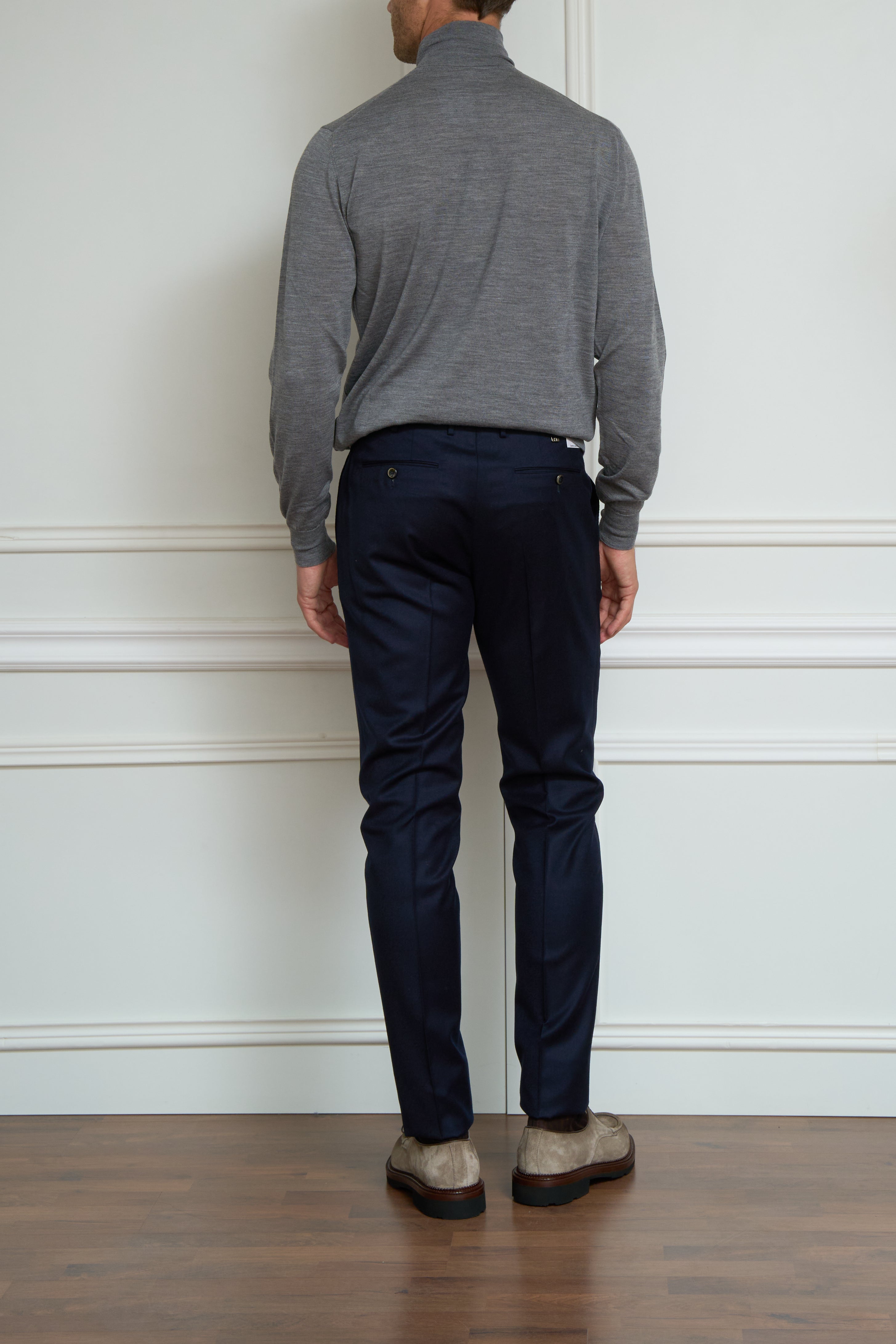 Grey turtleneck sweater