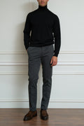 black turtleneck sweater