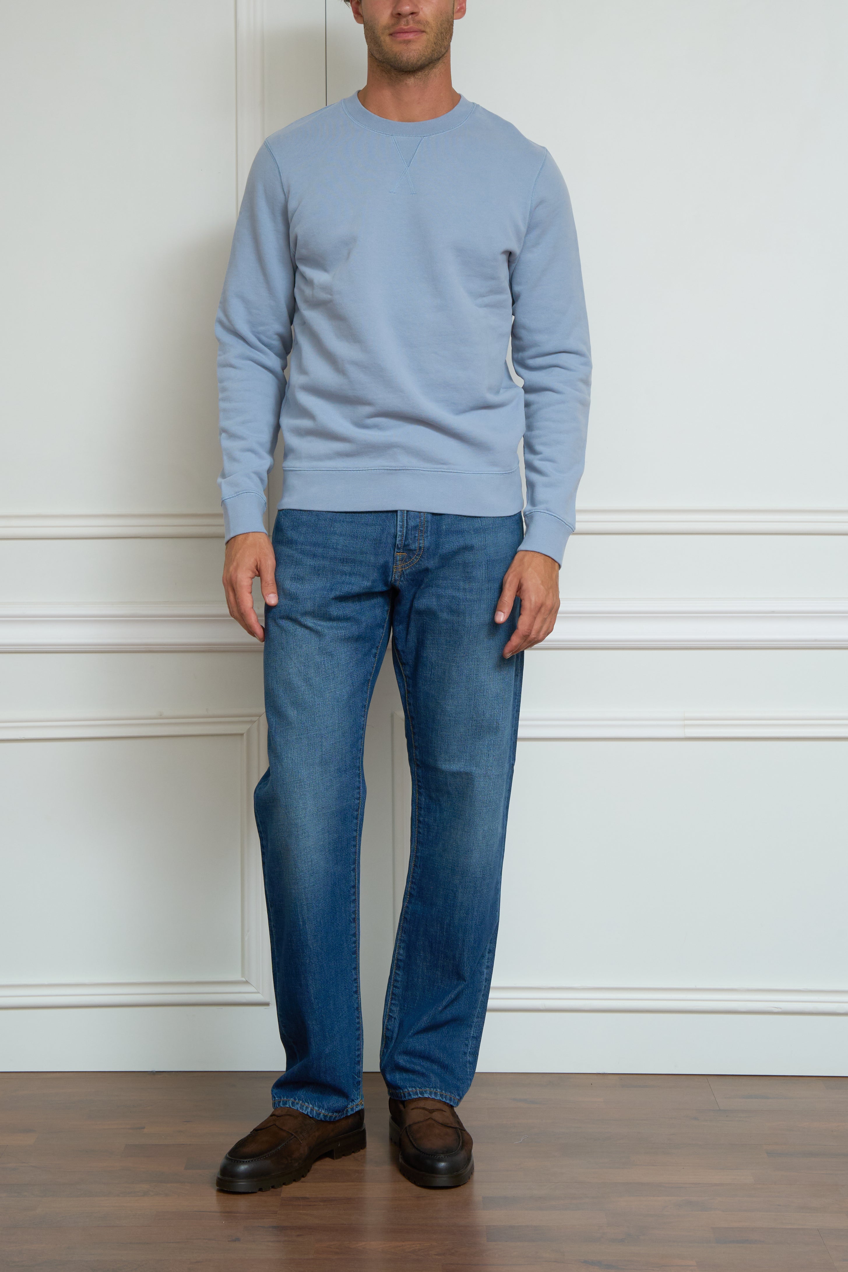 Sweatshirt in hellblau
