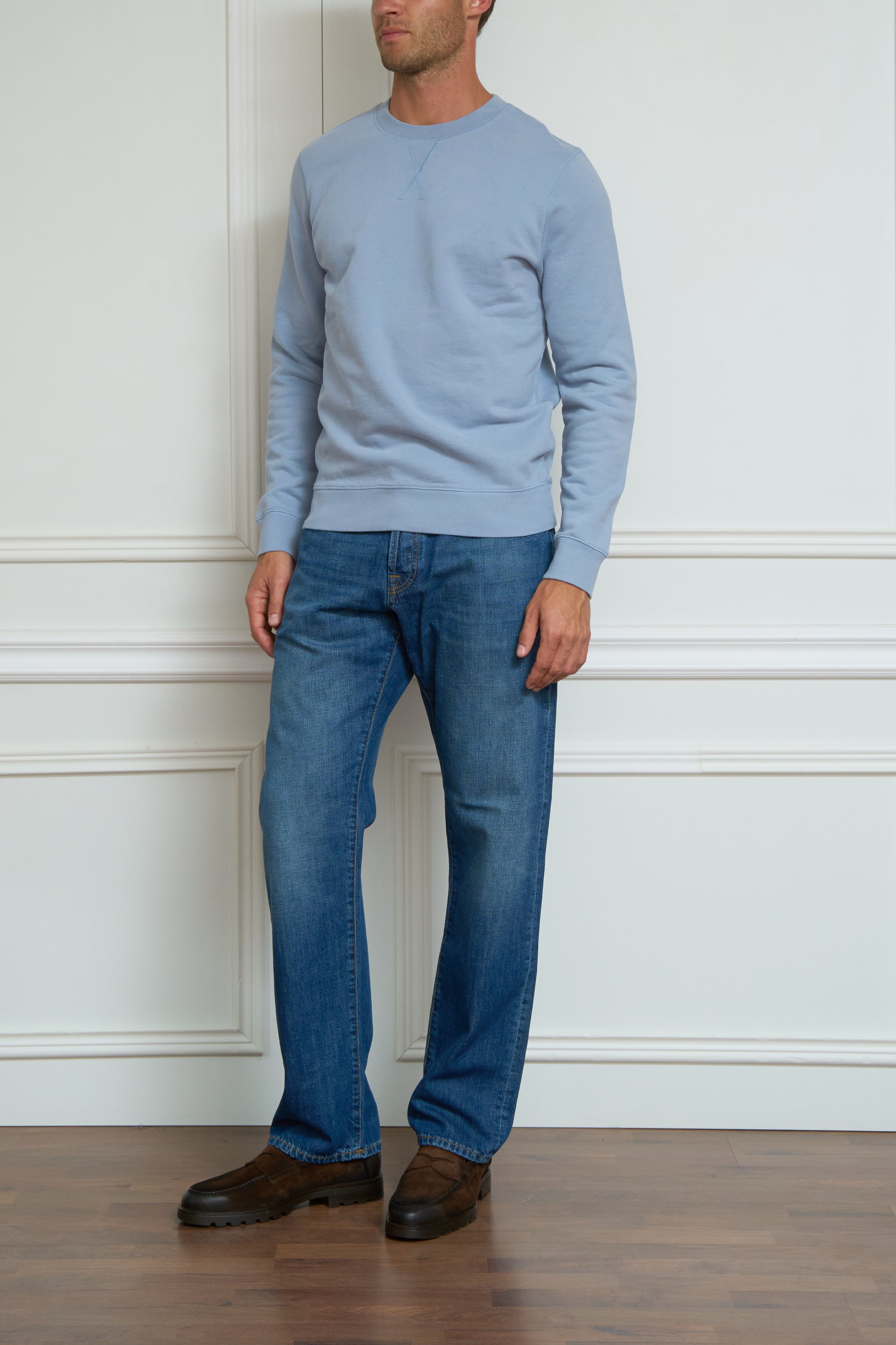 Sweatshirt in hellblau