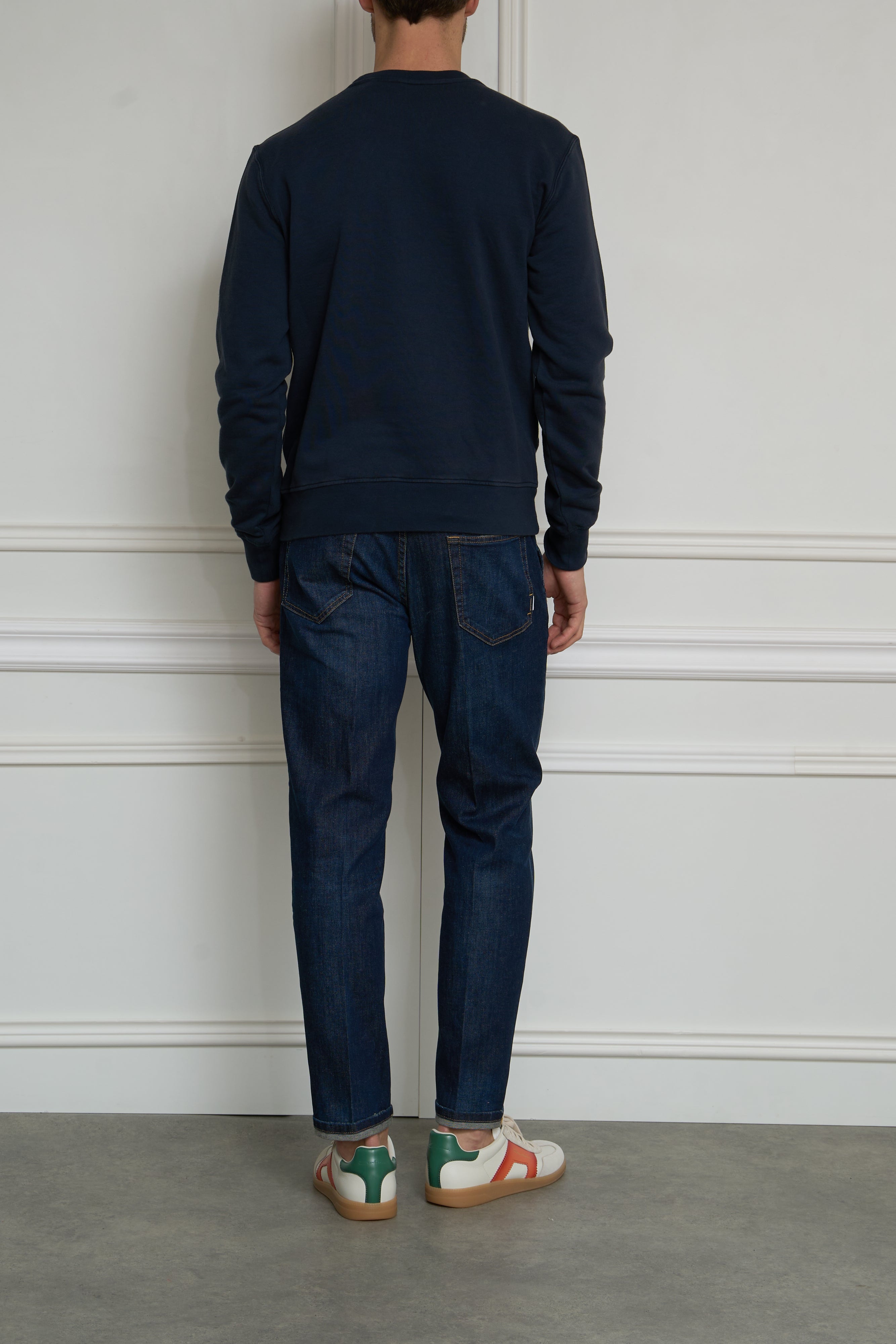 Cotton sweater in navy