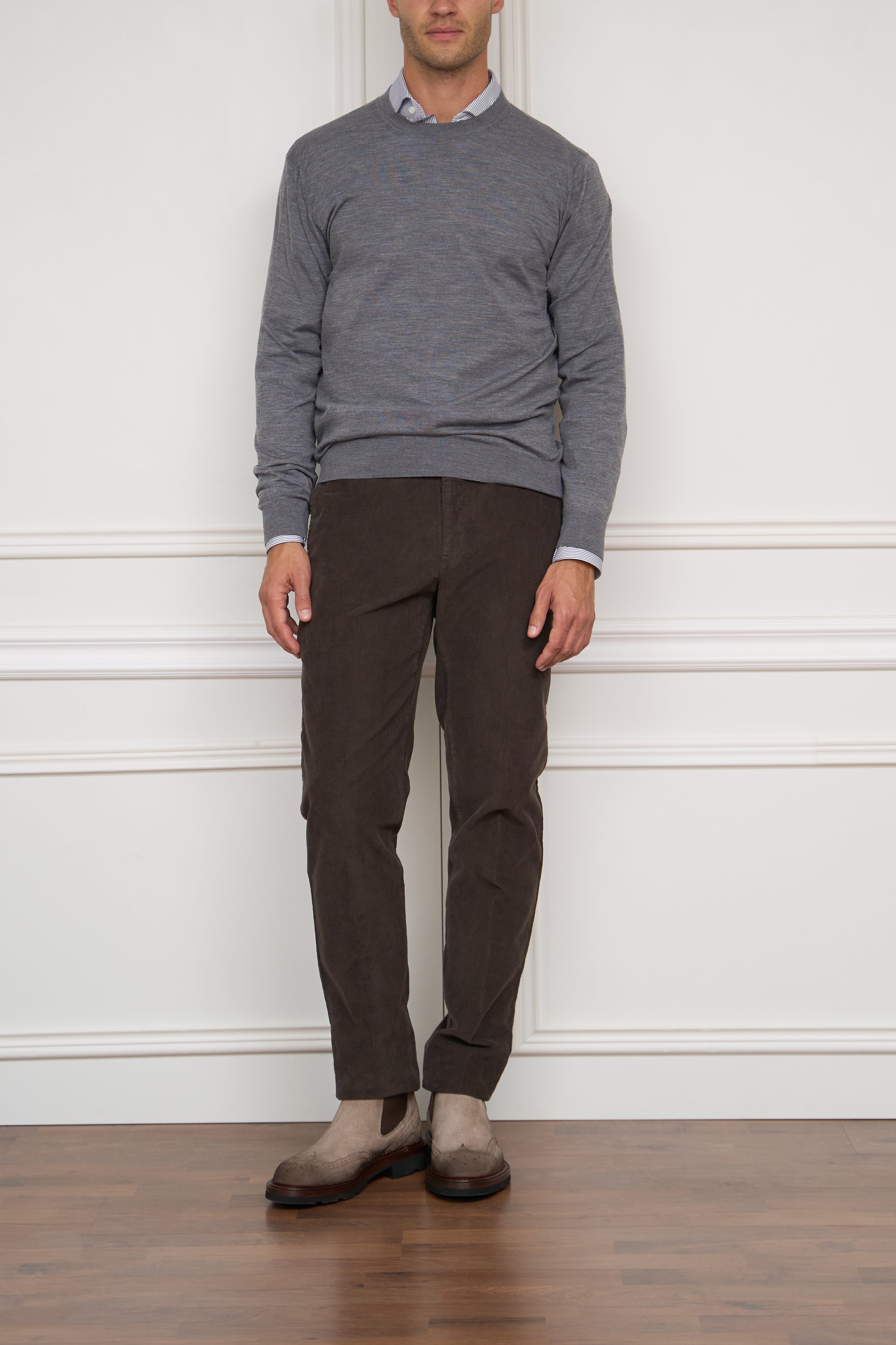 Merino pullover in grau