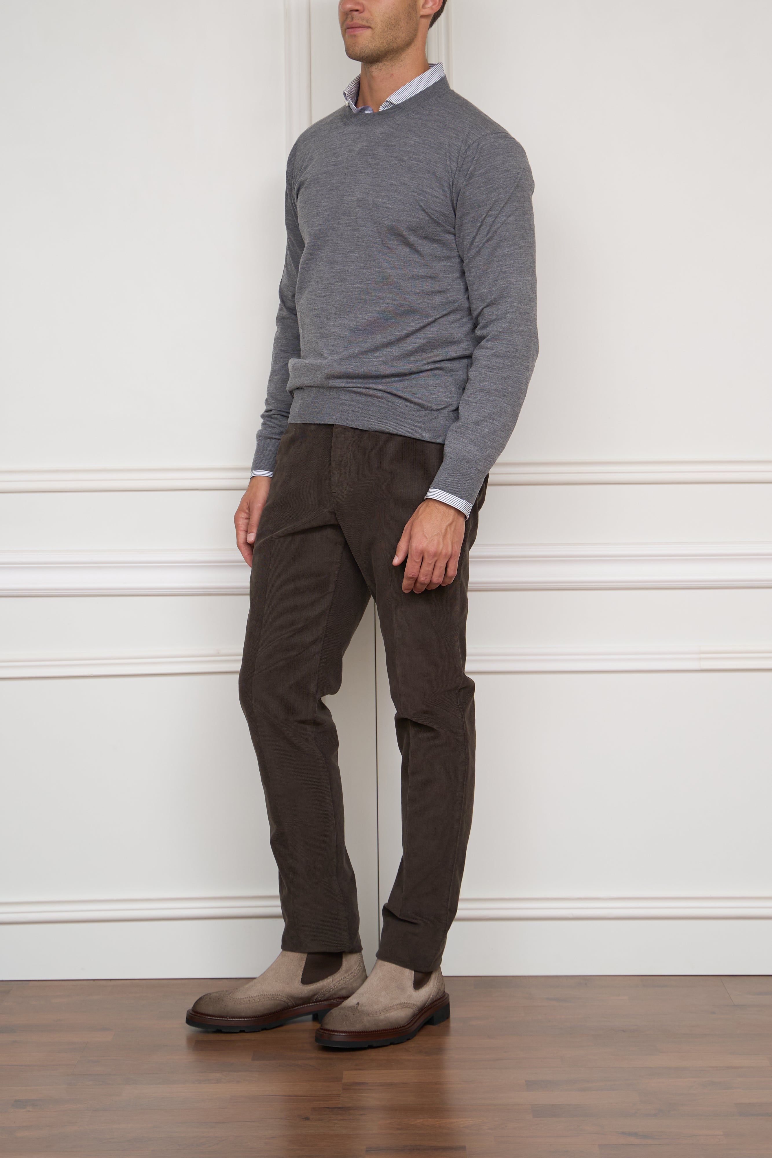 Merino pullover in grau
