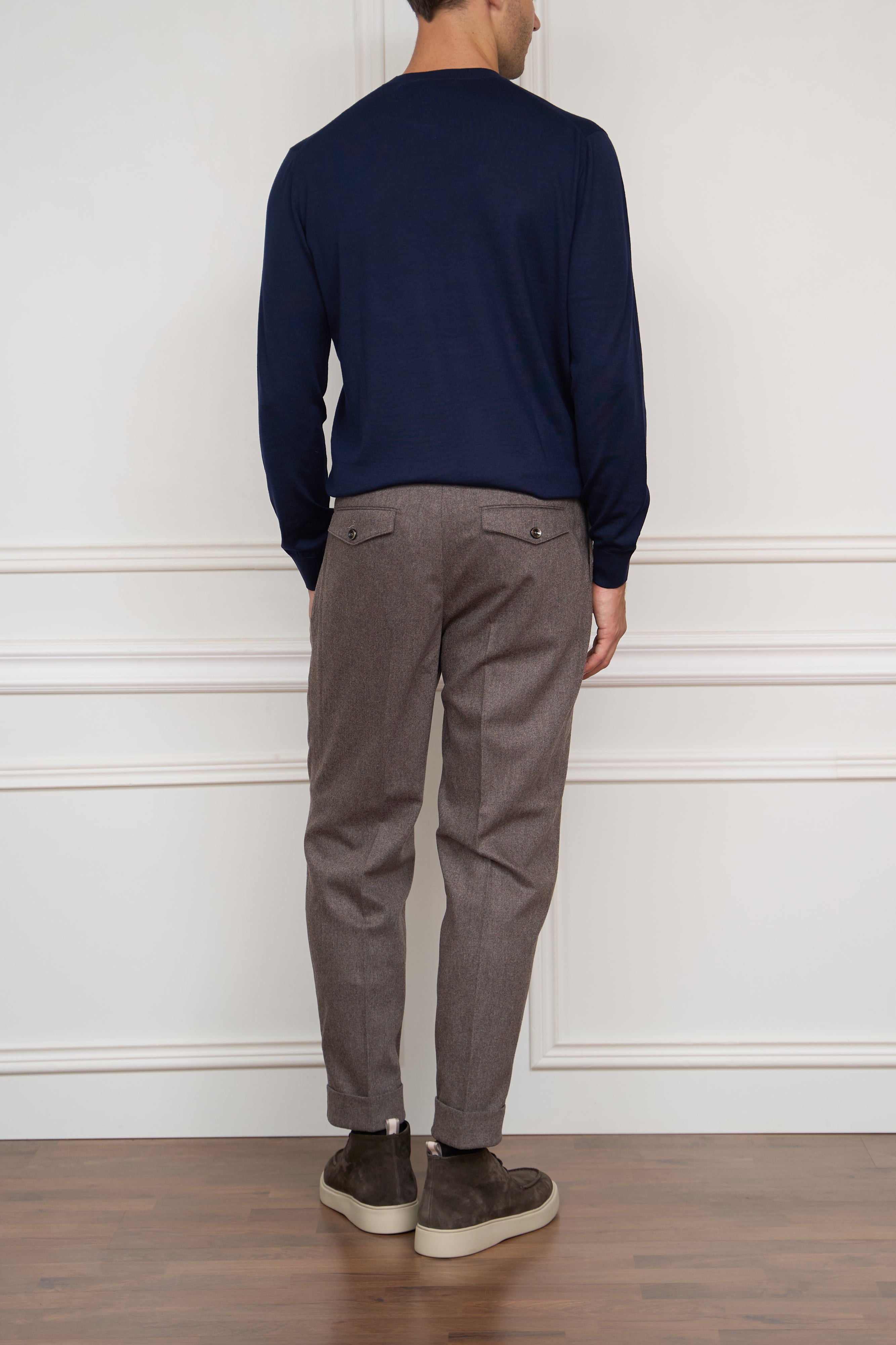 Flanellhose in braun