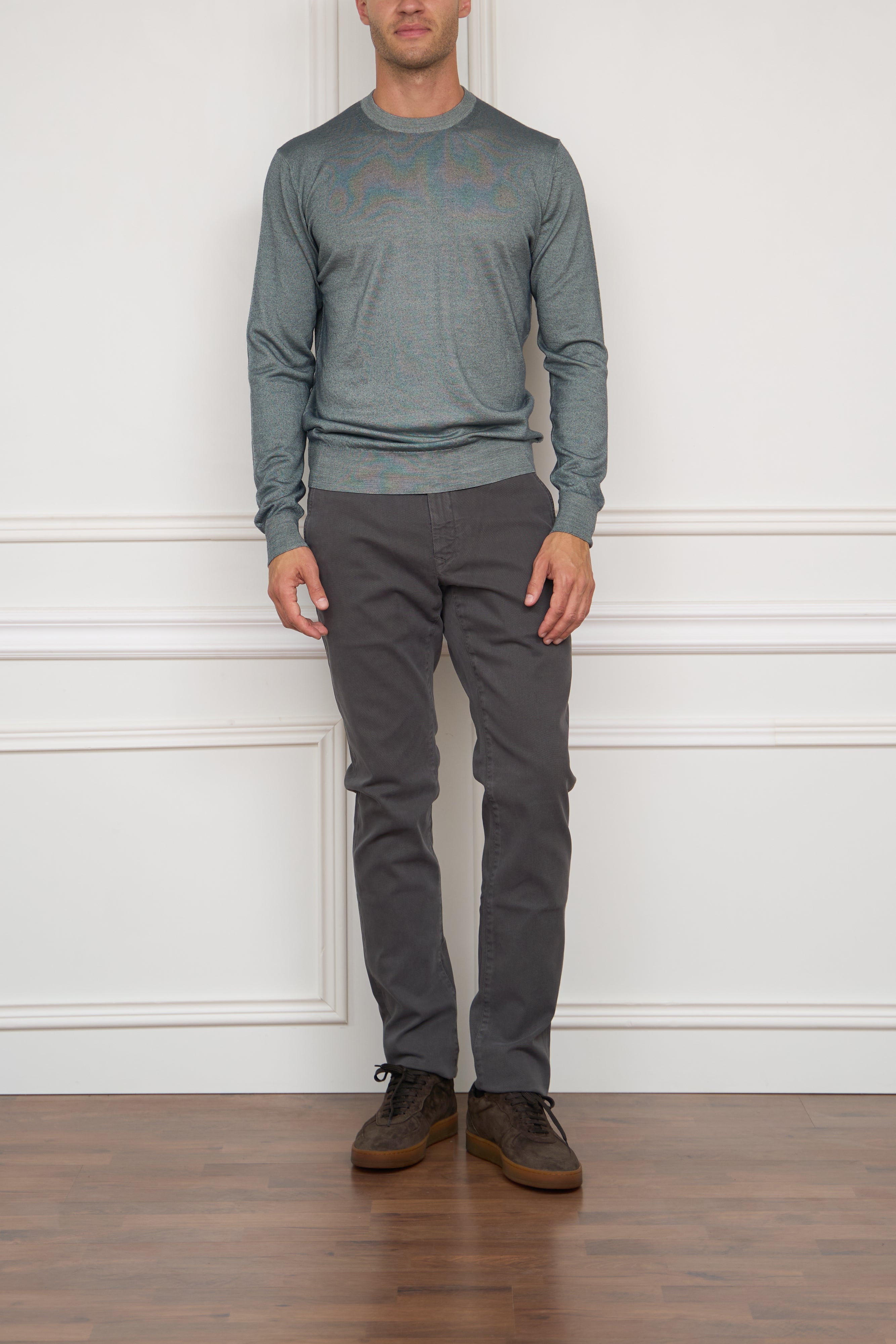 Kaschmir-Seiden Pullover in salbei
