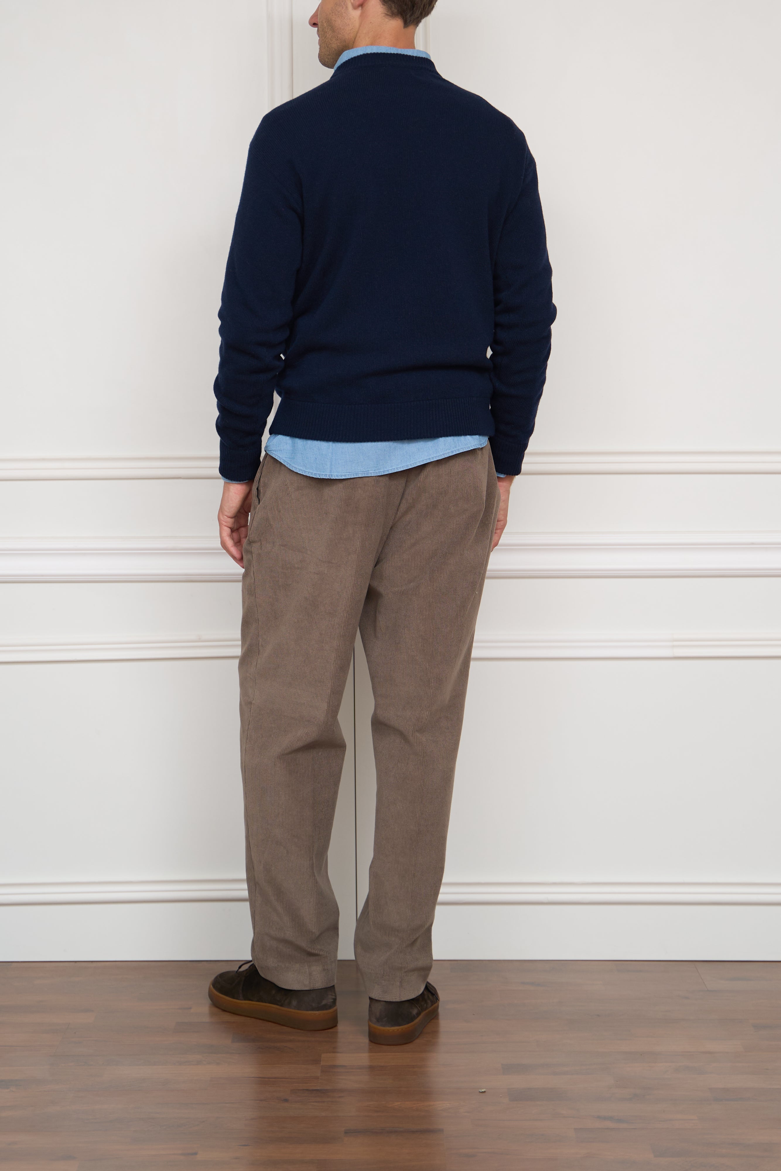 Woll-Cashmere Pullover in marine