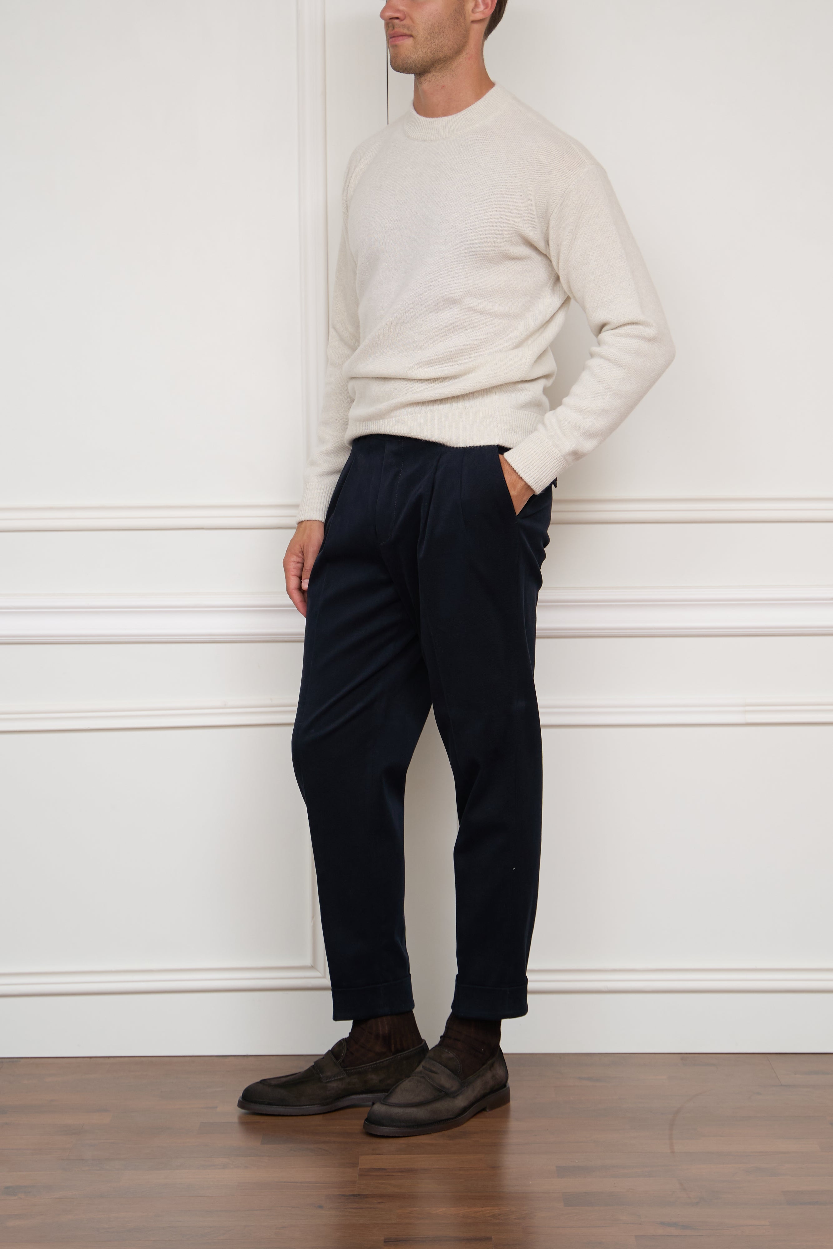 Baumwollhose in navy