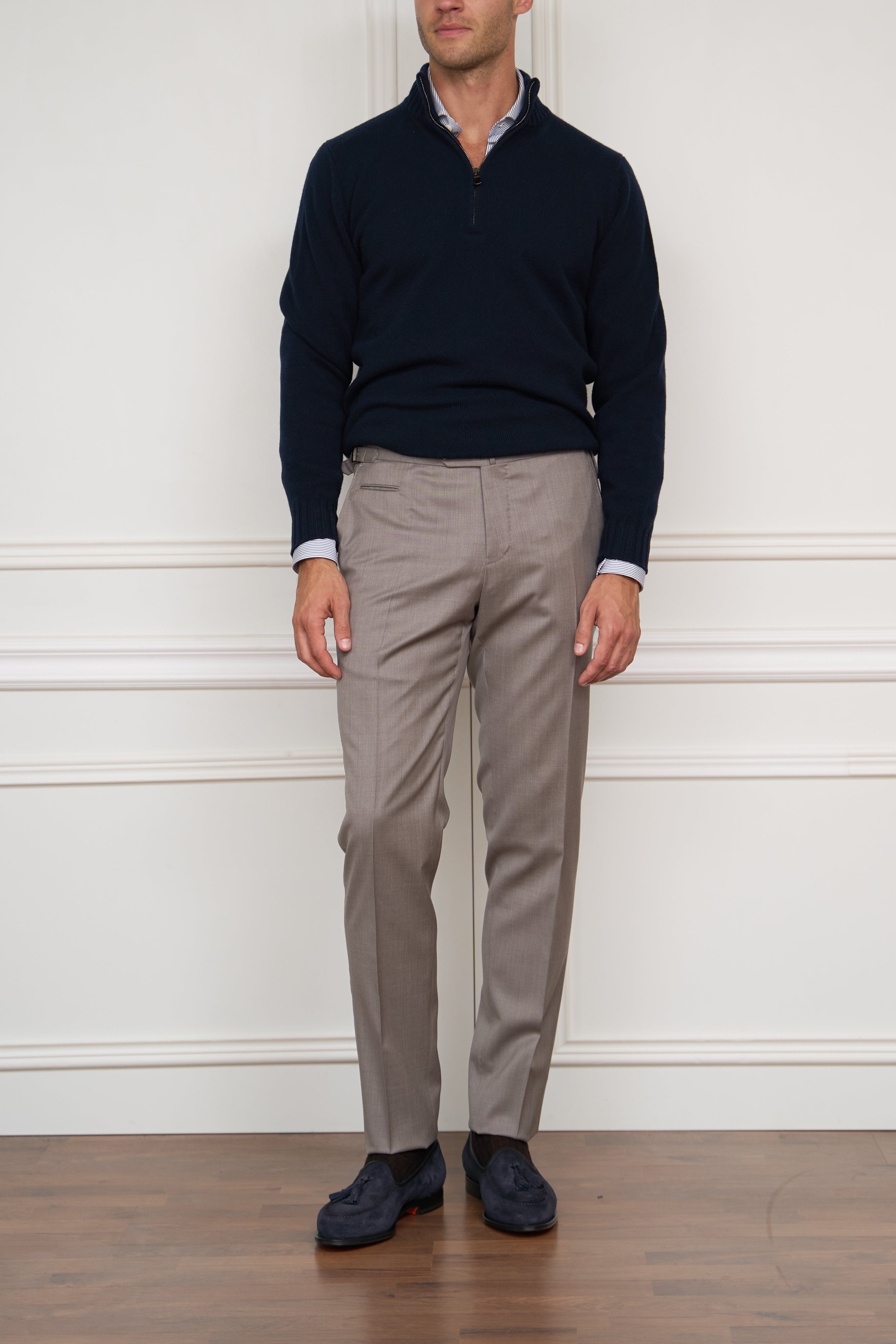 Tuchhose in taupe