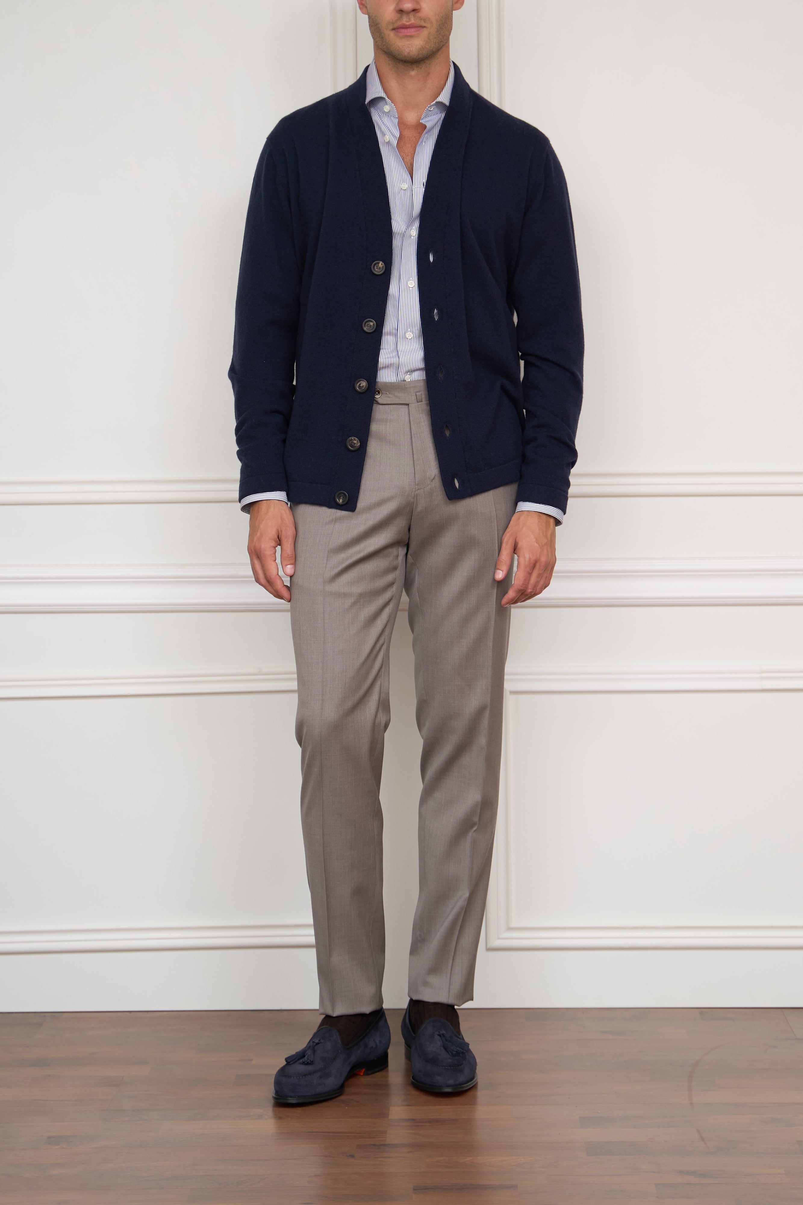 Kaschmir Strickjacke in marine