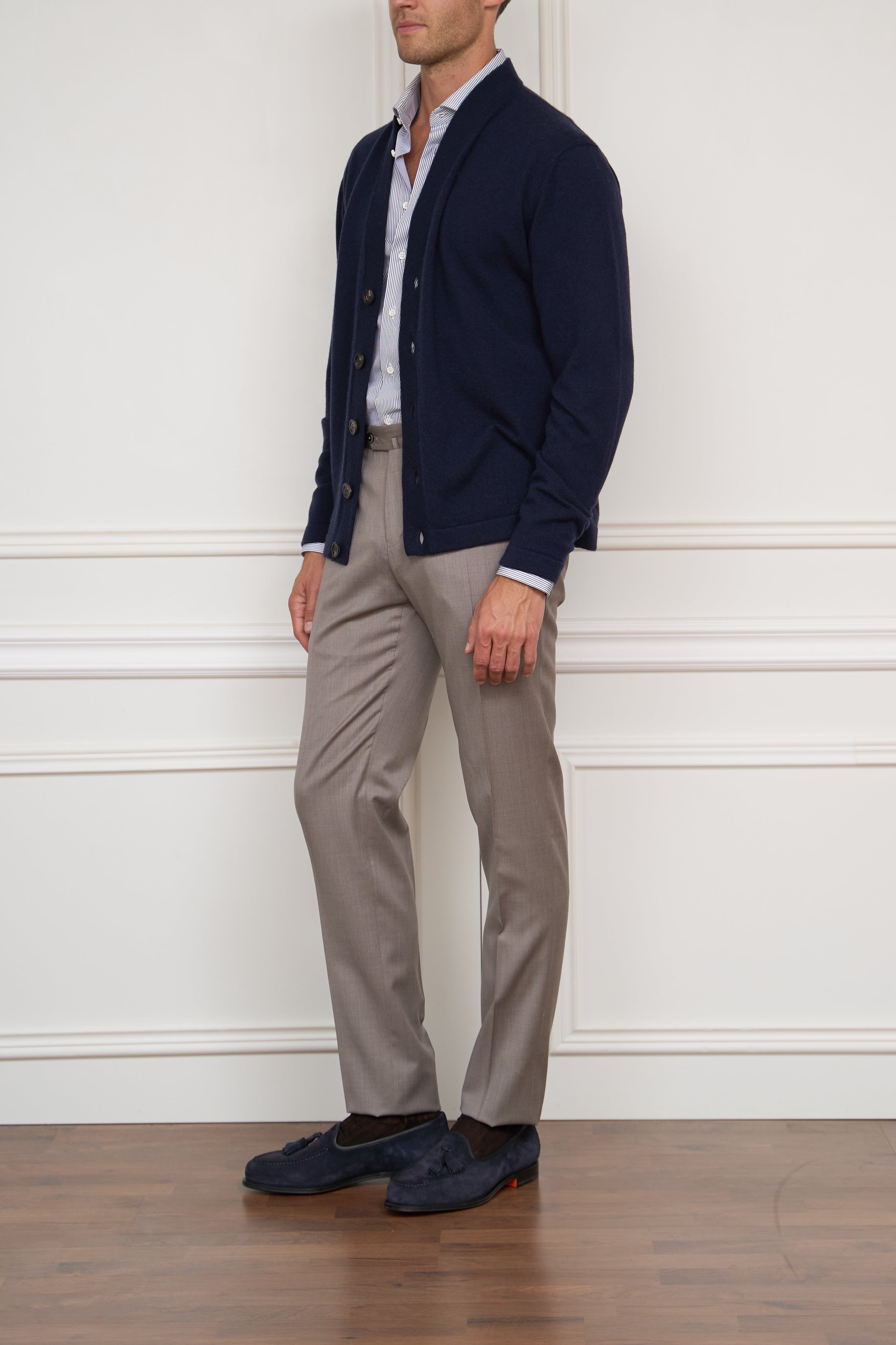 Kaschmir Strickjacke in marine