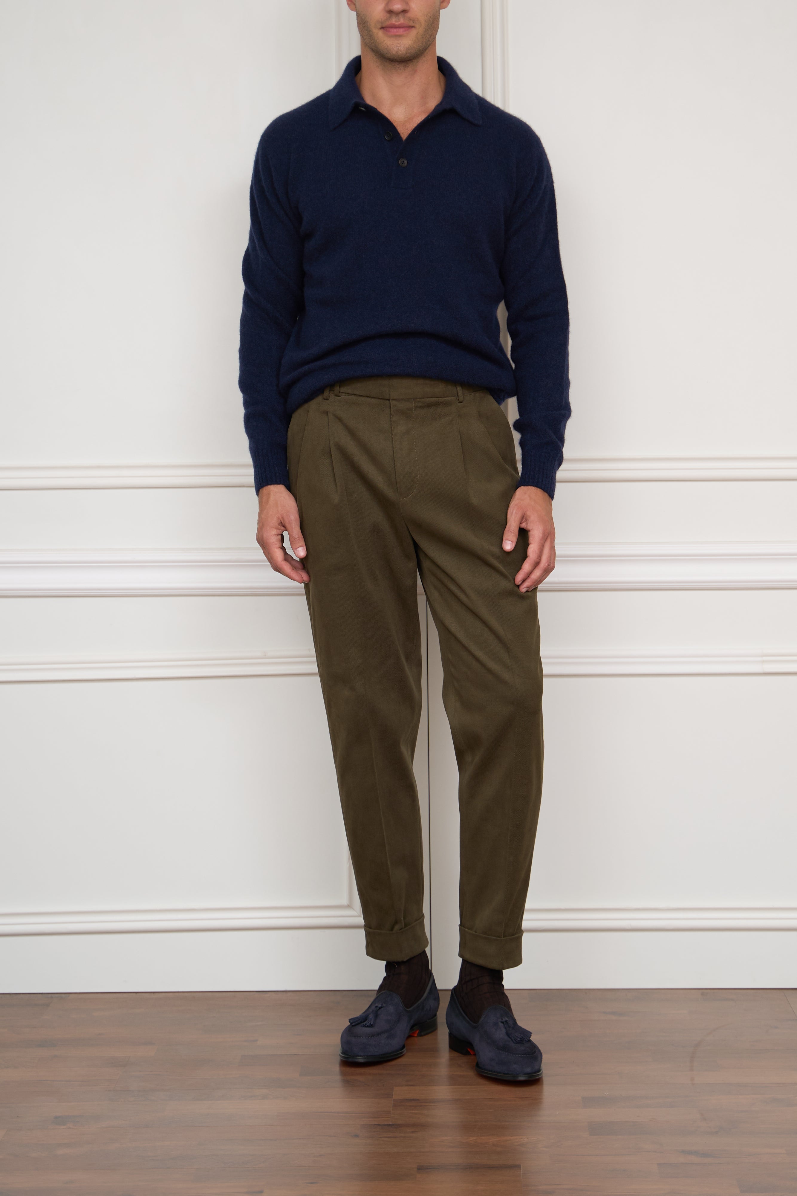 Baumwollhose in olive