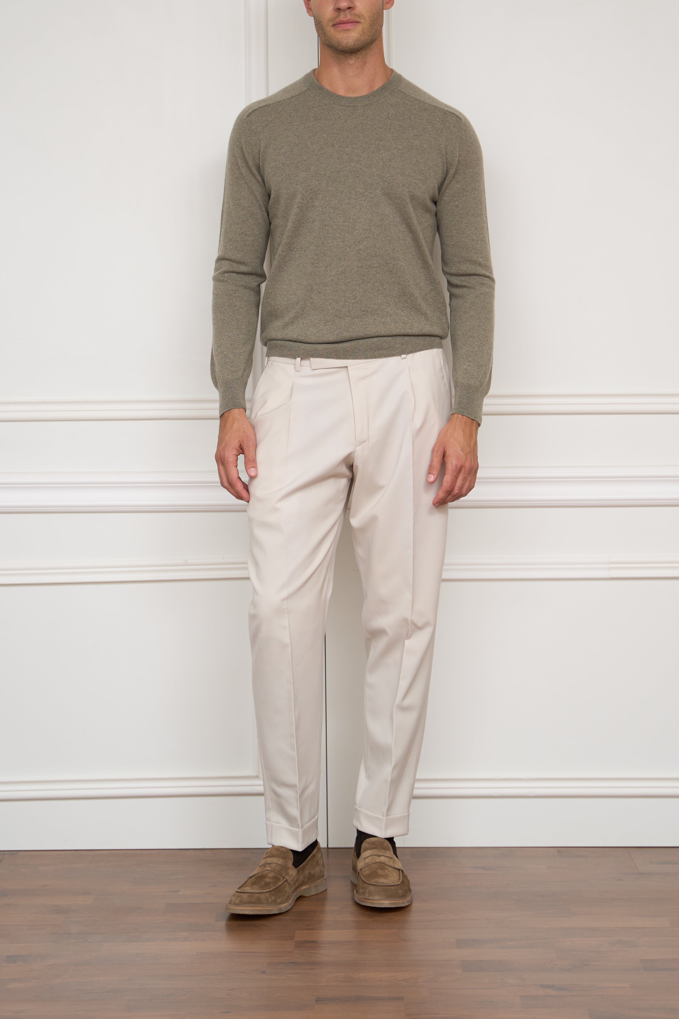 Kaschmir Pullover in olive