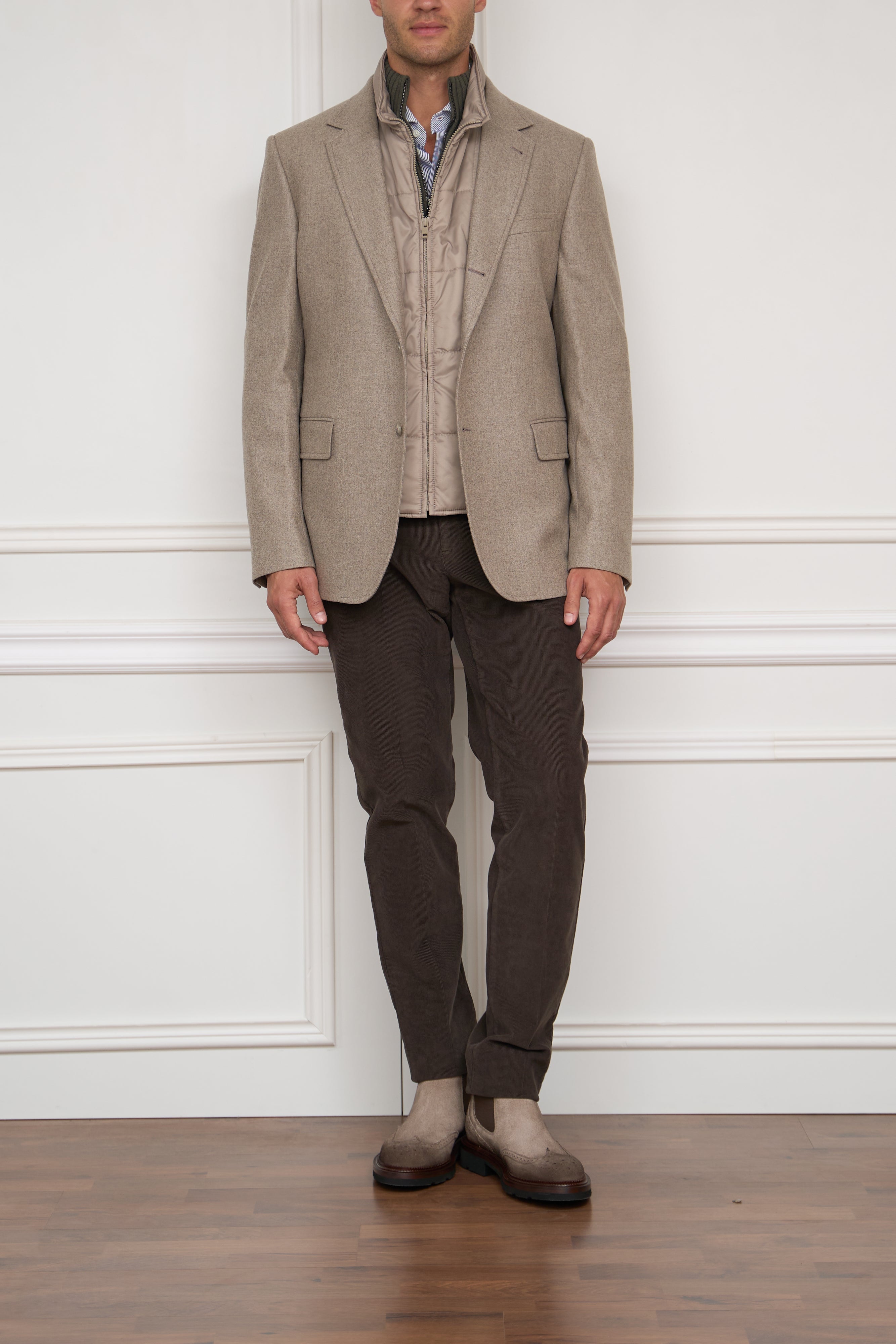 Jacke in Sakkoform in beige